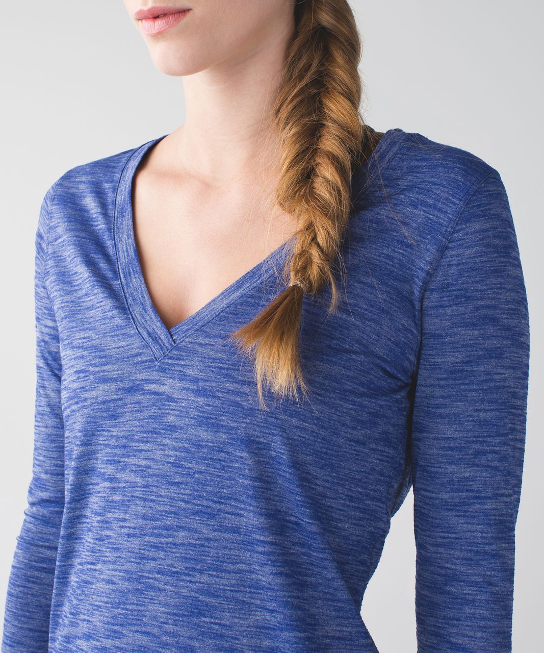 Lululemon &go Everywhere Long Sleeve - Heathered Sapphire Blue