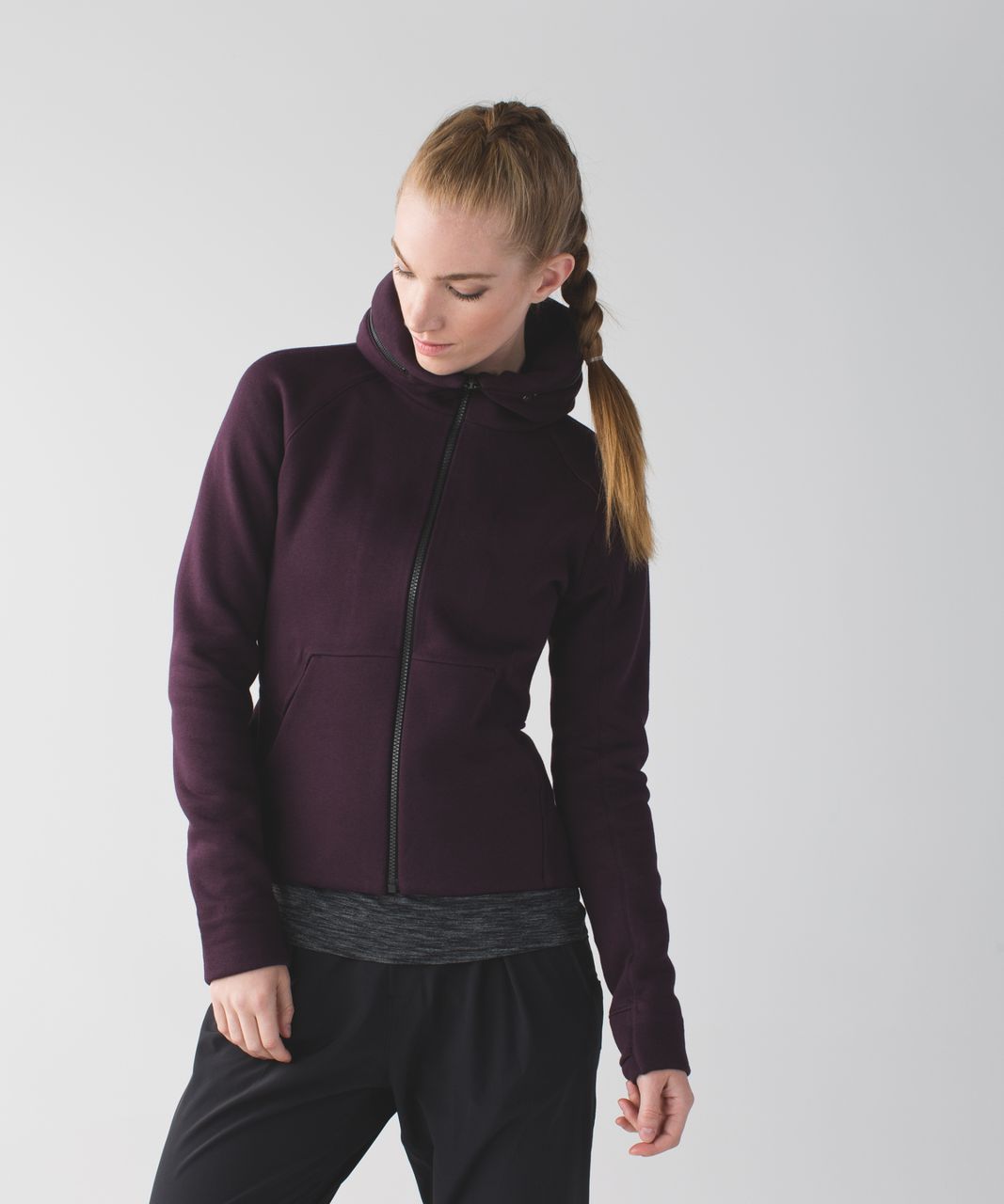 Lululemon &go Destination Hoodie - Black Cherry / Black