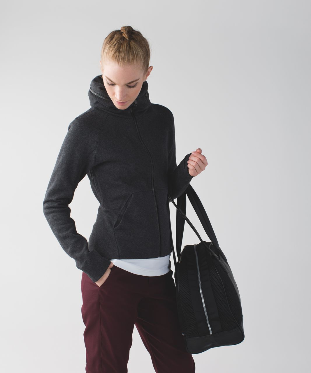 Lululemon &go Destination Hoodie - Heathered Black / Black