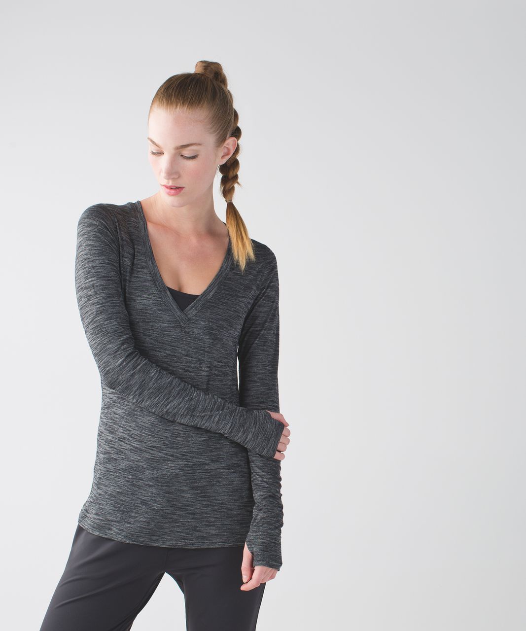 Lululemon &go Everywhere Long Sleeve - Heathered Black