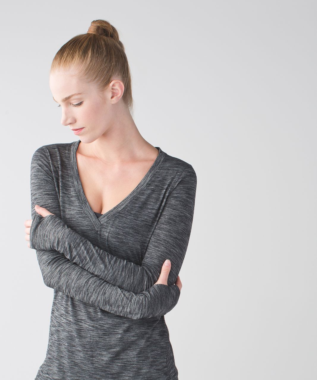 Lululemon &go Everywhere Long Sleeve - Heathered Black