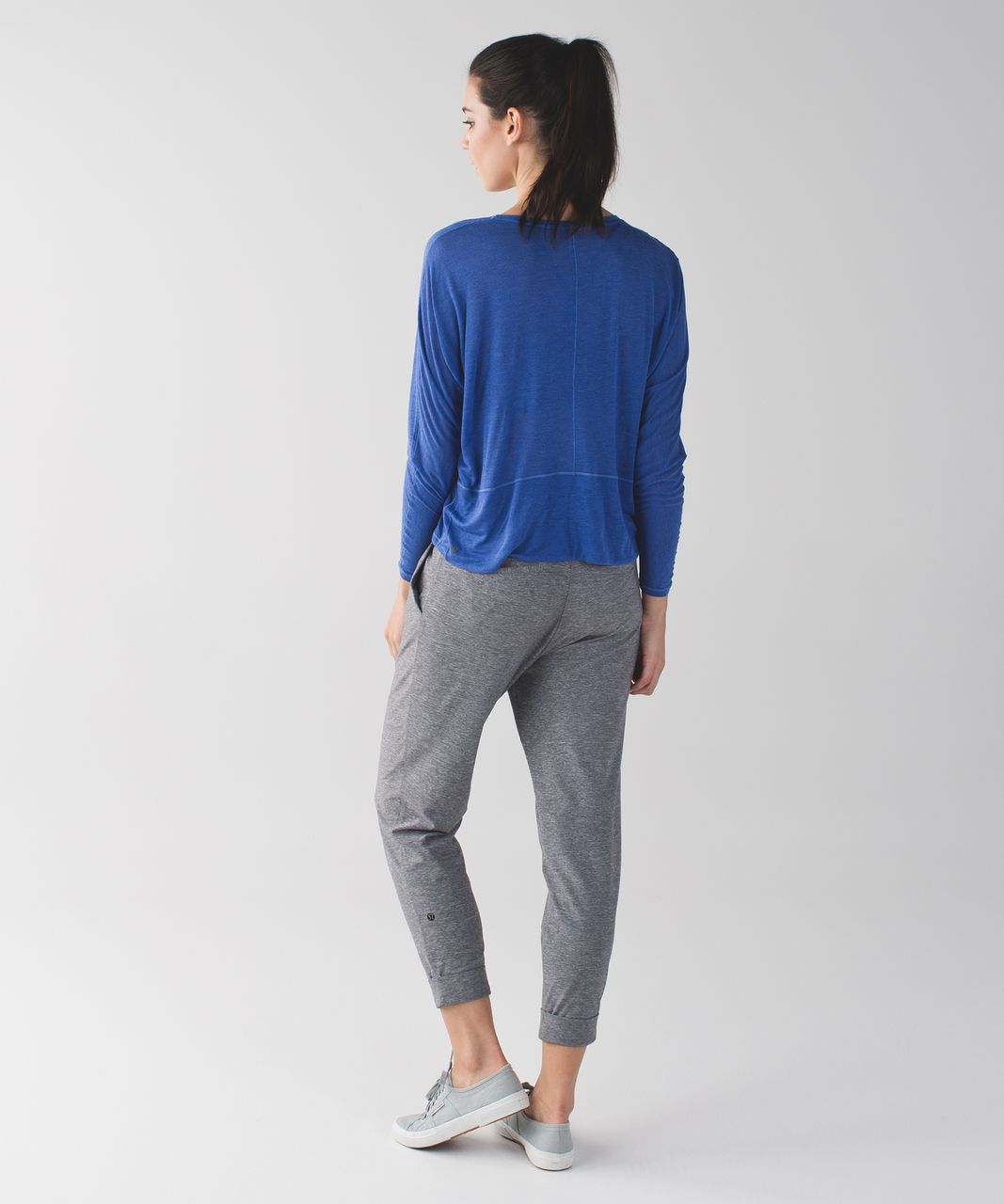 Lululemon Made To Layer Long Sleeve Tee - Heathered Mod Pipe Dream Blue