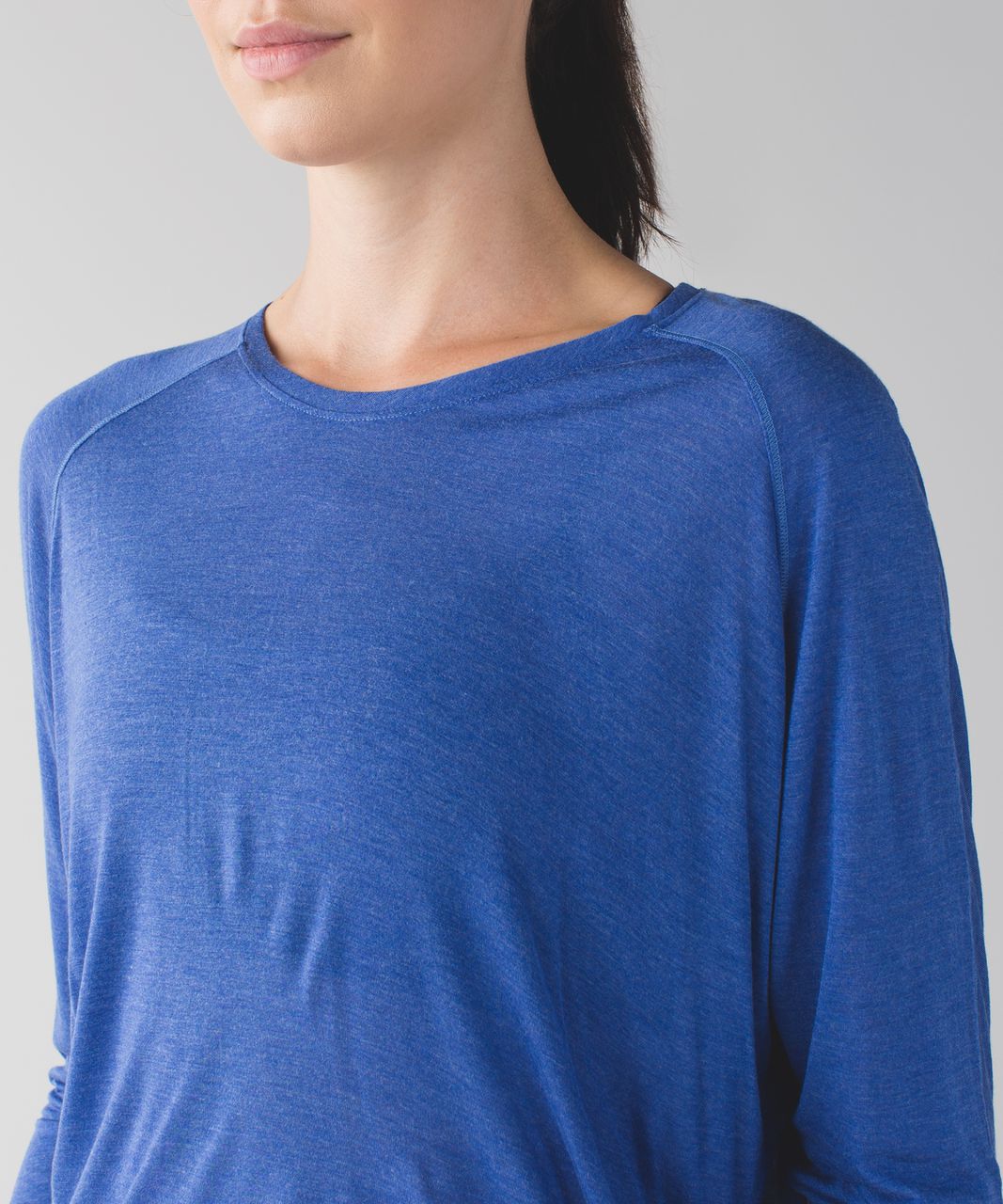 Lululemon Made To Layer Long Sleeve Tee - Heathered Mod Pipe Dream Blue