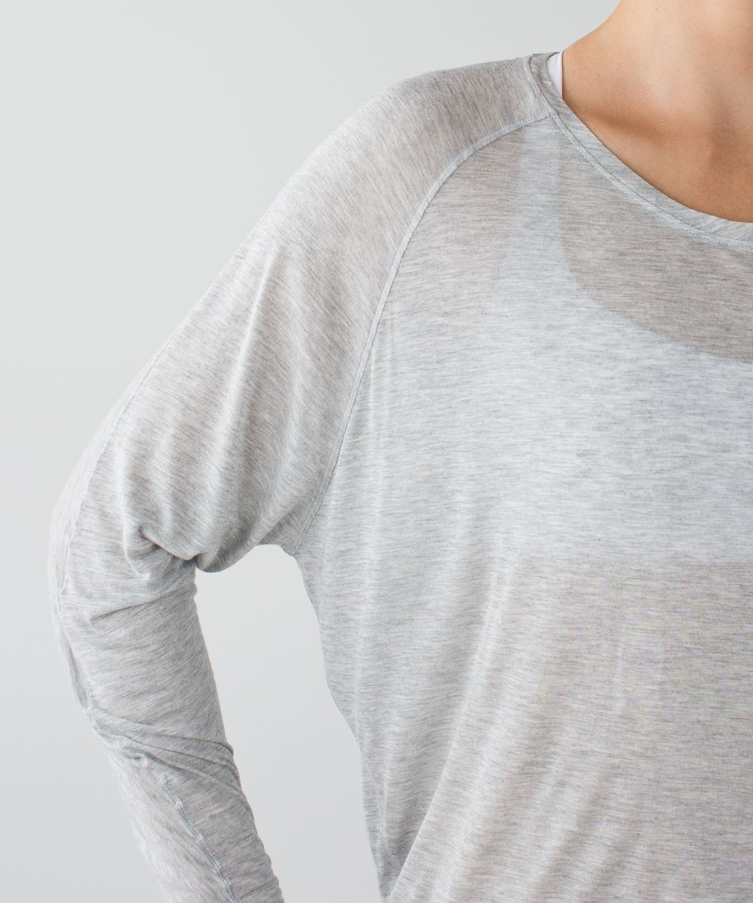 Lululemon Made To Layer Long Sleeve Tee - Heathered Mod Light Grey