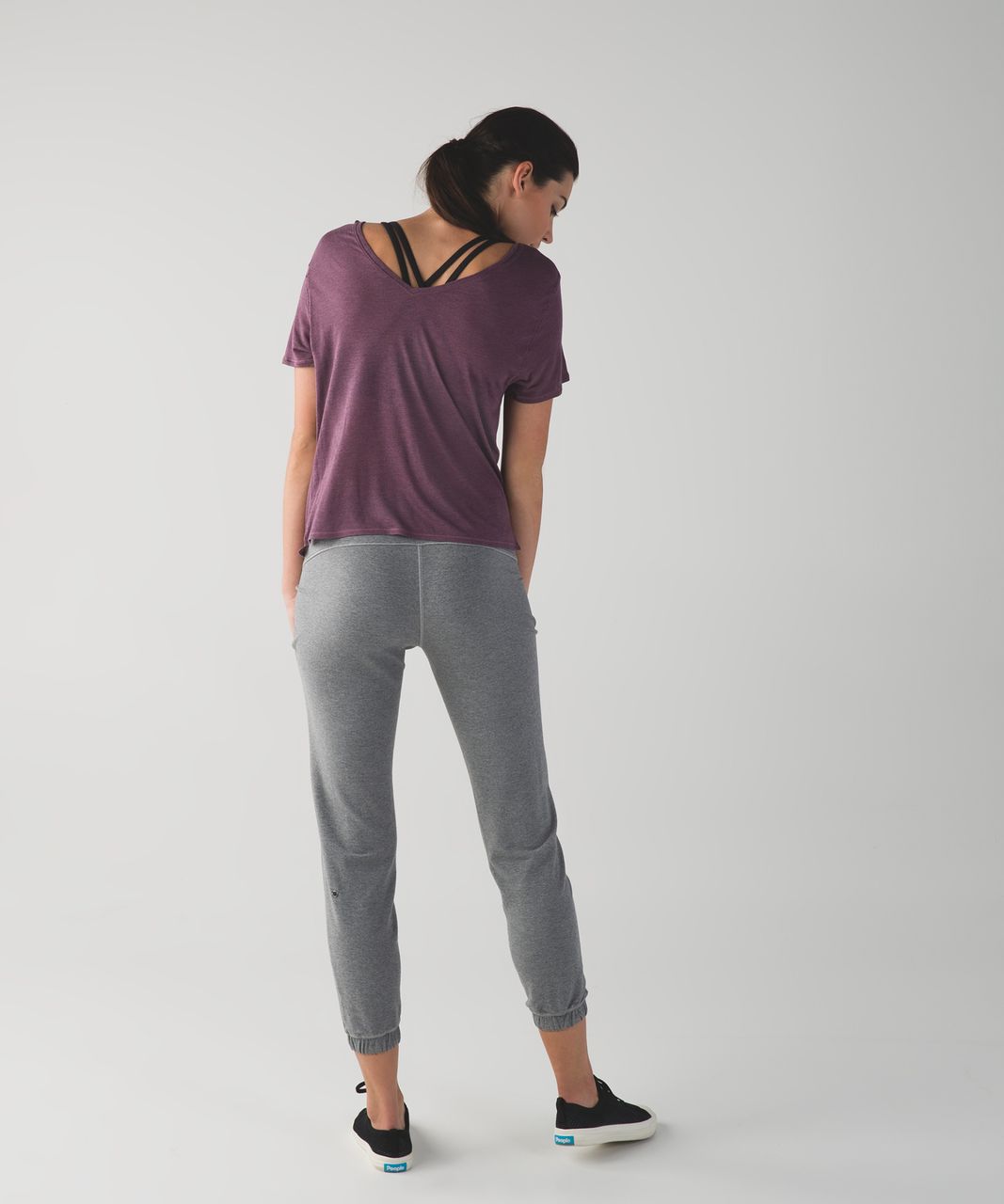 Lululemon Girlfriend Tee - Heathered Mod Red Grape