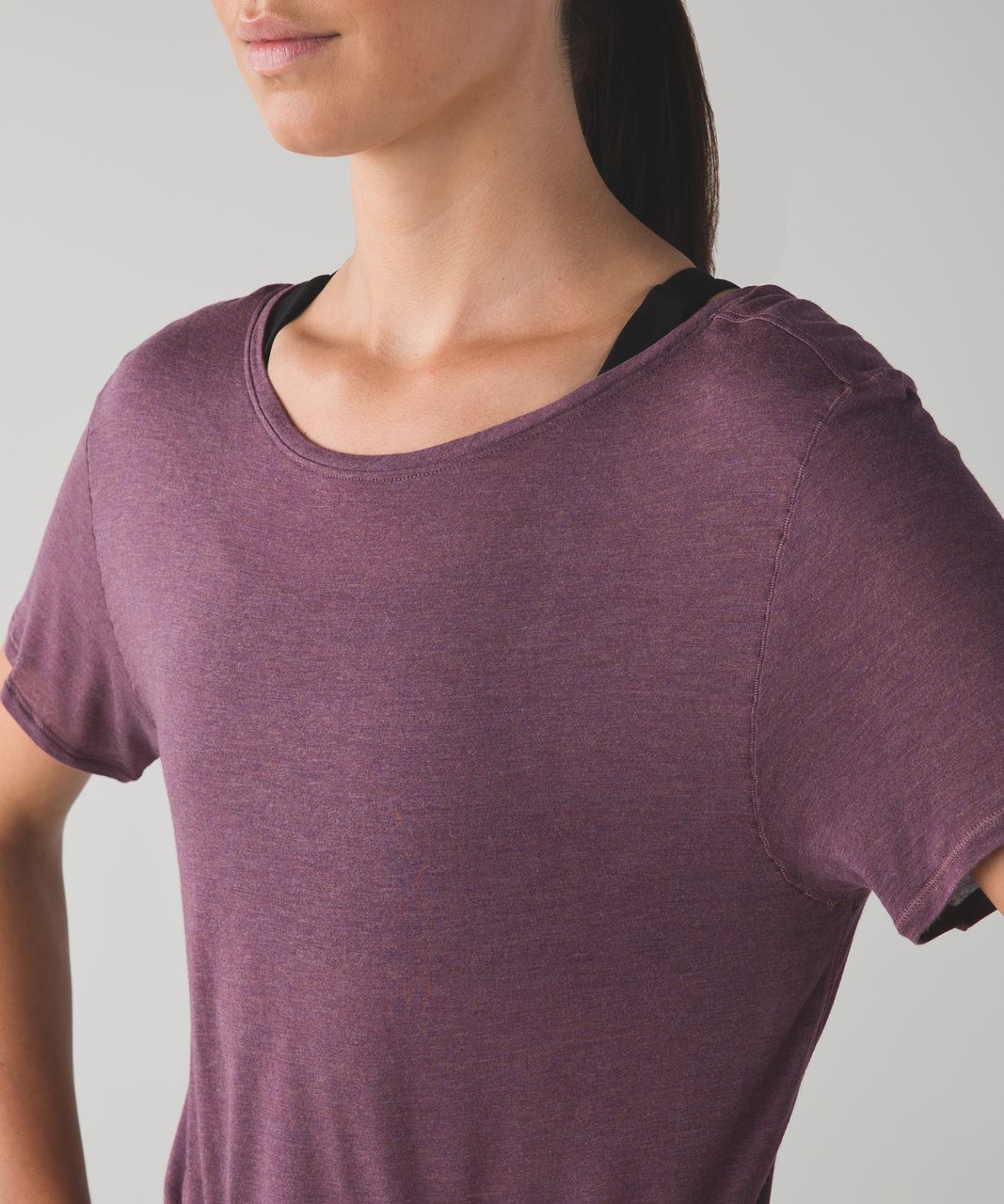 Lululemon Girlfriend Tee - Heathered Mod Red Grape