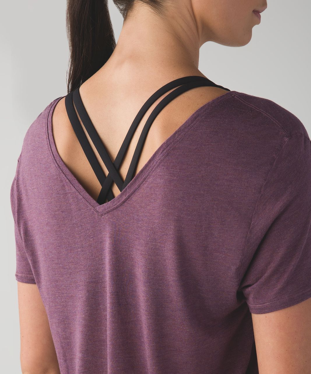 Lululemon Girlfriend Tee - Heathered Mod Red Grape