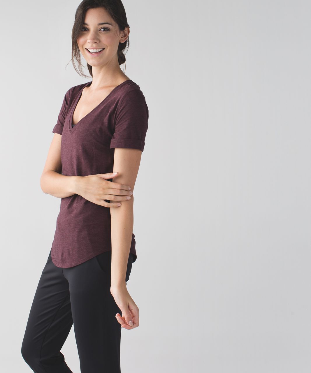 Lululemon Love Tee II - Heathered Bordeaux Drama