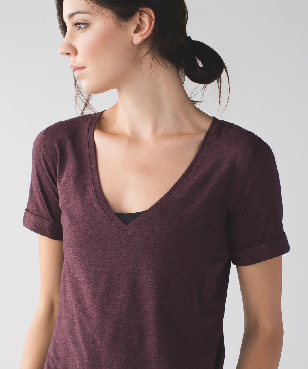 Lululemon Love Tee II - Heathered Bordeaux Drama