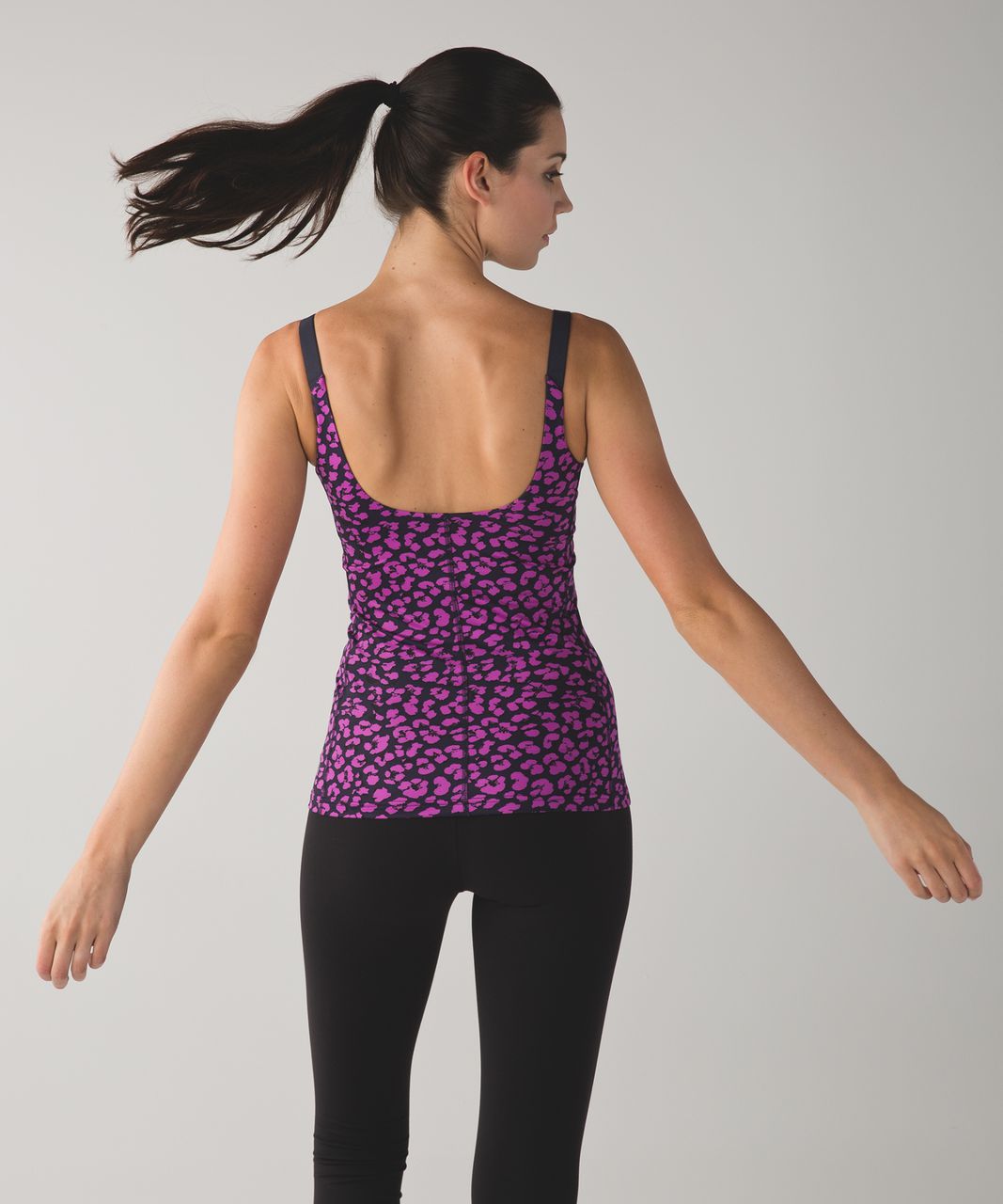 Lululemon Barre None Tank - Mini Cherry Cheetah Ultra Violet Naval Blue