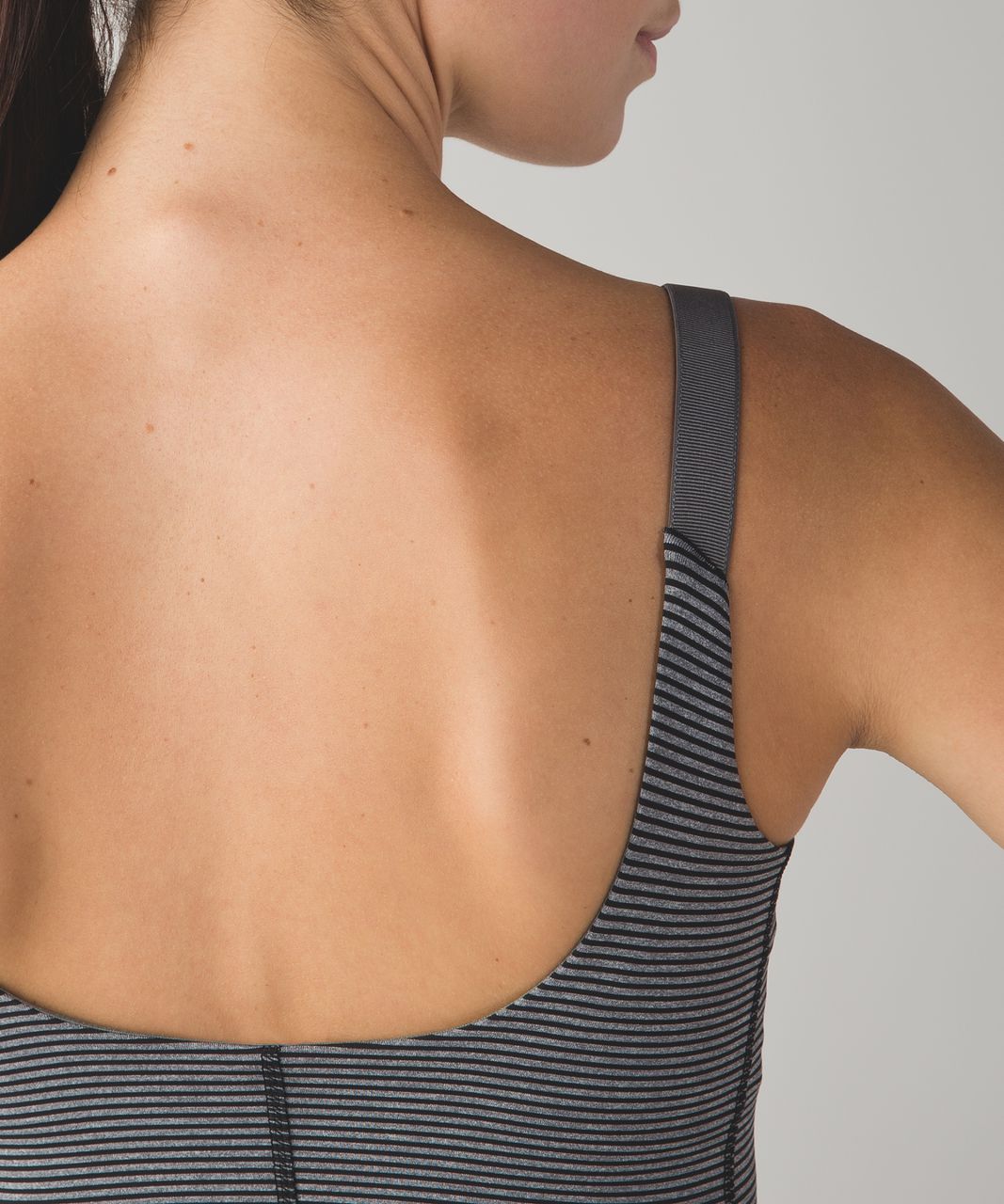 Lululemon Barre None Tank - Mini Pop Stripe Heathered Slate Black