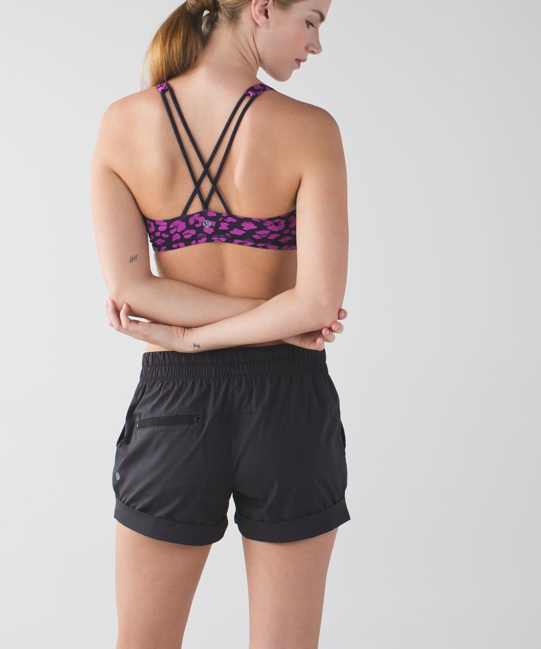 Lululemon Free To Be Bra - Mini Cherry Cheetah Ultra Violet Naval Blue / Naval Blue