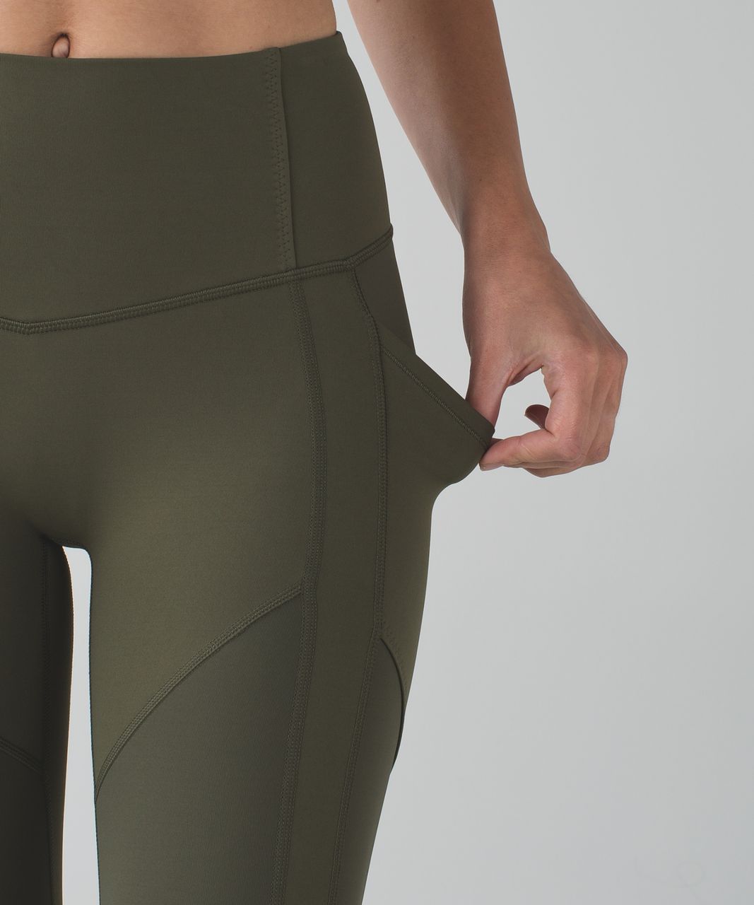 Lululemon All The Right Places Leggings Dark Olive size 6 28