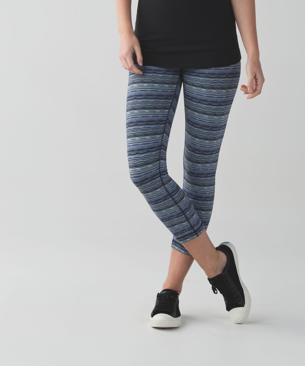 Lululemon Lululemon Wunder Under Space Dye Gray Crop Capri Leggings 10