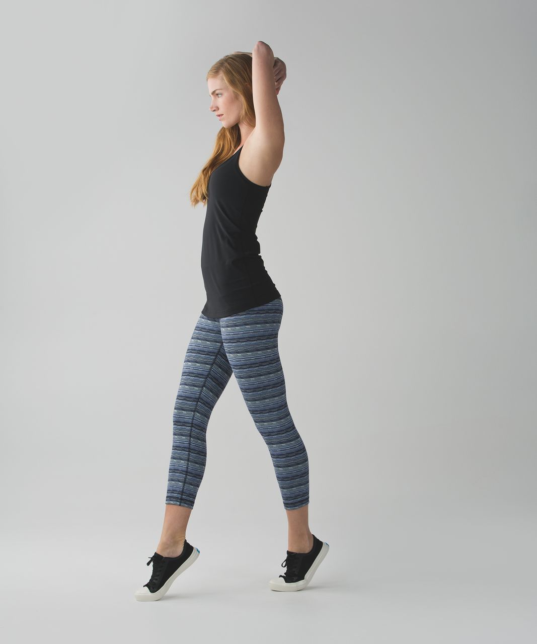 LULULEMON Wunder Under Crop (Hi-Rise) Space Dye Twist Sapphire