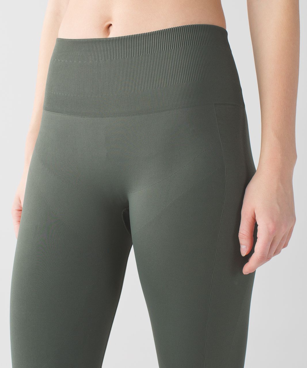 Lululemon Zone In Crop - Gator Green - lulu fanatics