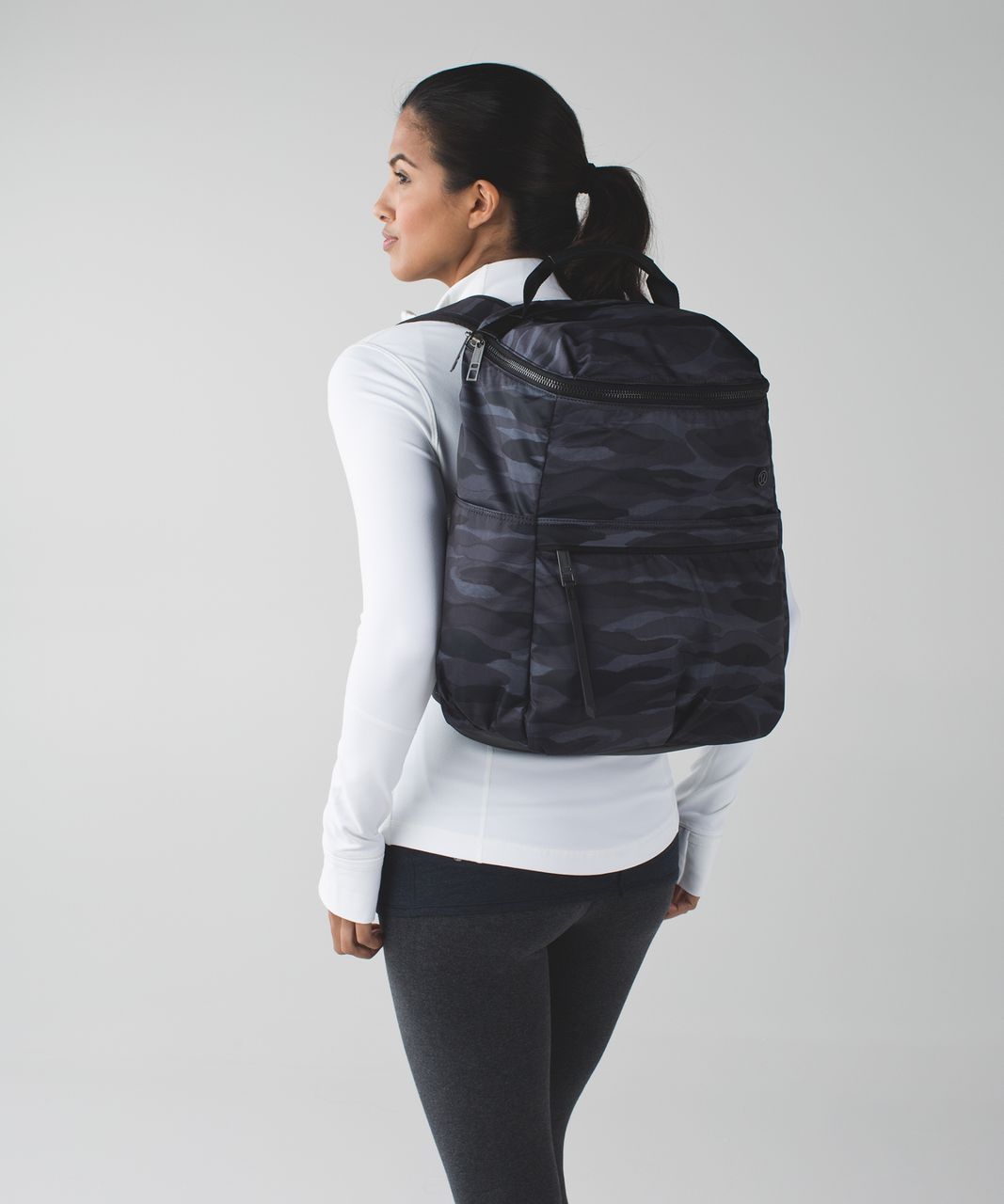 Lululemon Around Town Backpack - Mini Coast Camo Dark Slate Black