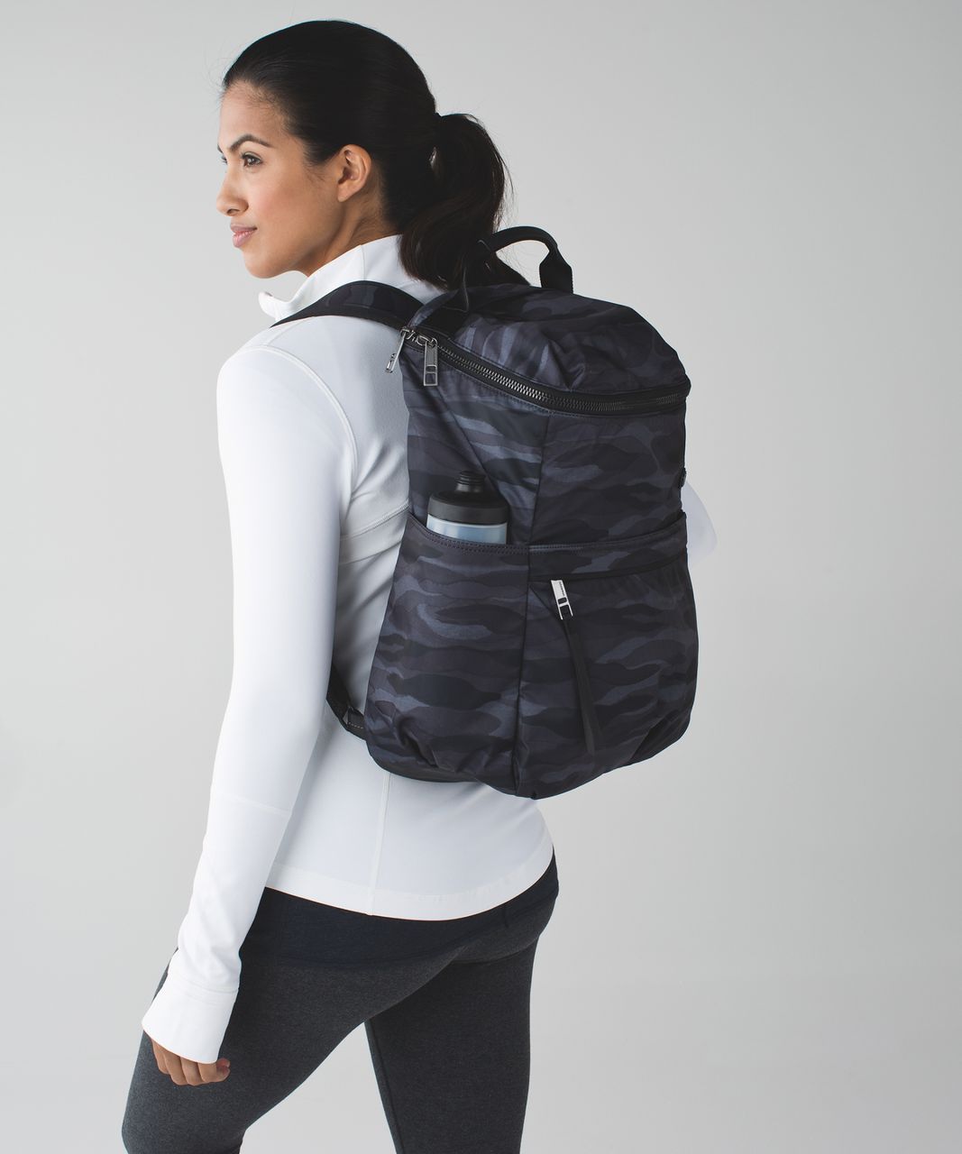 Lululemon Around Town Backpack - Mini Coast Camo Dark Slate Black