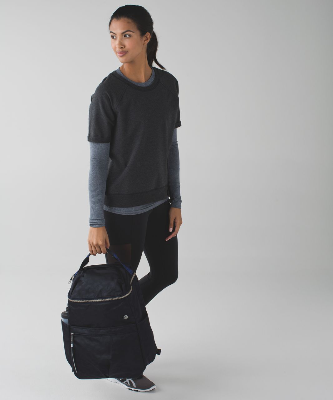 Lululemon Around Town Backpack - Cherry Cheetah Embossed Naval Blue ...