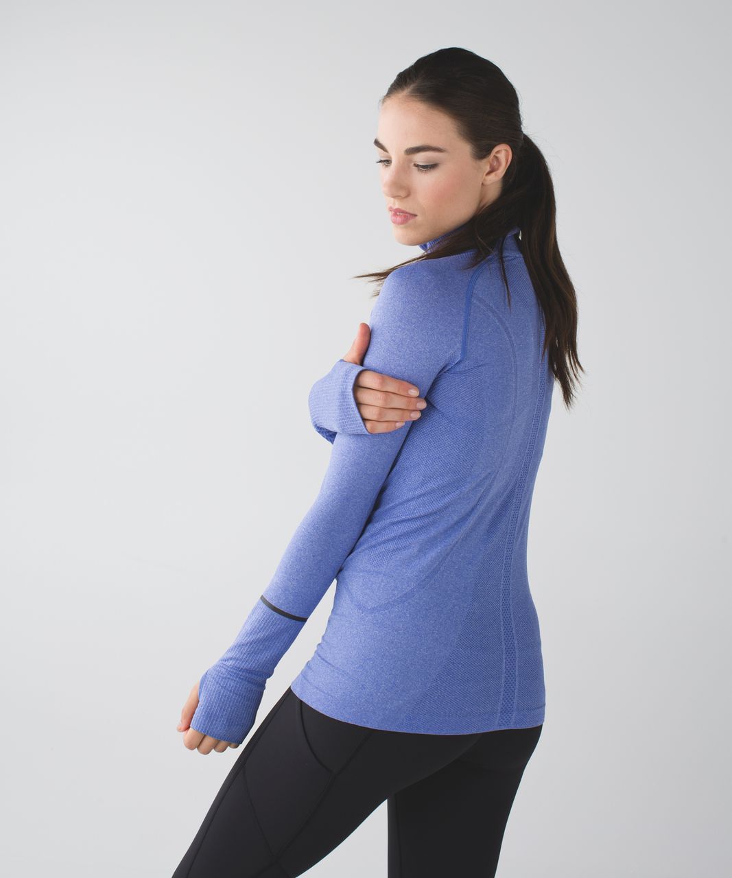 Lululemon Swiftly Tech 1/2 Zip - Heathered Sapphire Blue - lulu