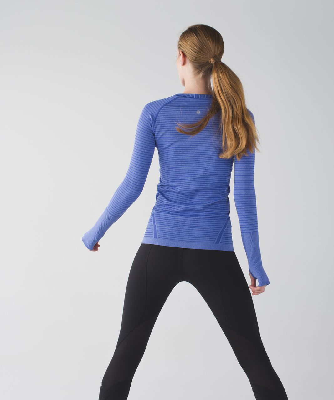 Lululemon Swiftly Tech Long Sleeve Crew - Heathered Sapphire Blue