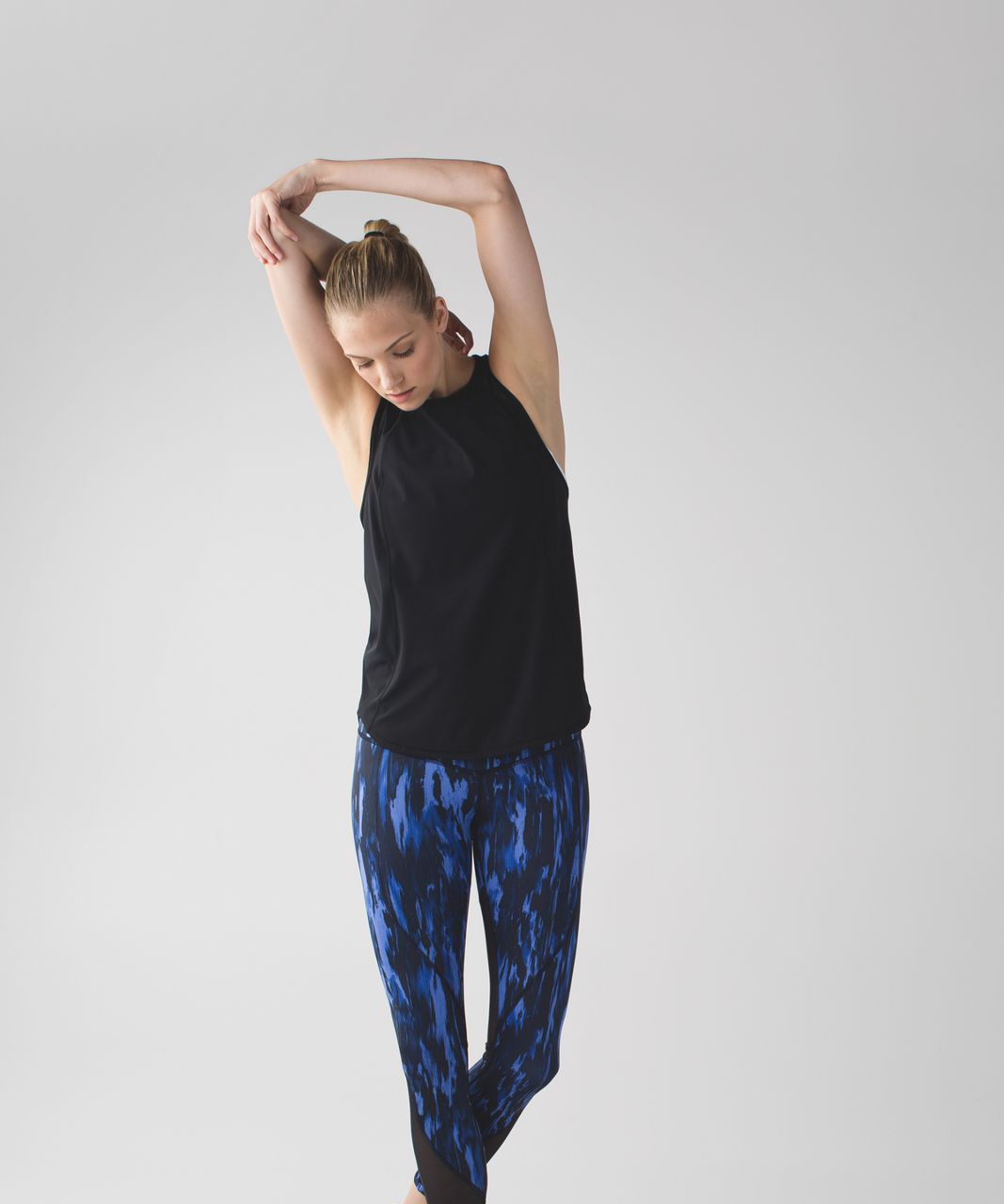 Lululemon All Meshed Up 7/8 Tight - Painted Animal Sprinkler Black / Black