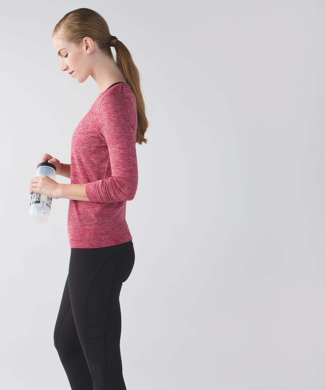 Lululemon Breeze By Long Sleeve - Heathered Cranberry