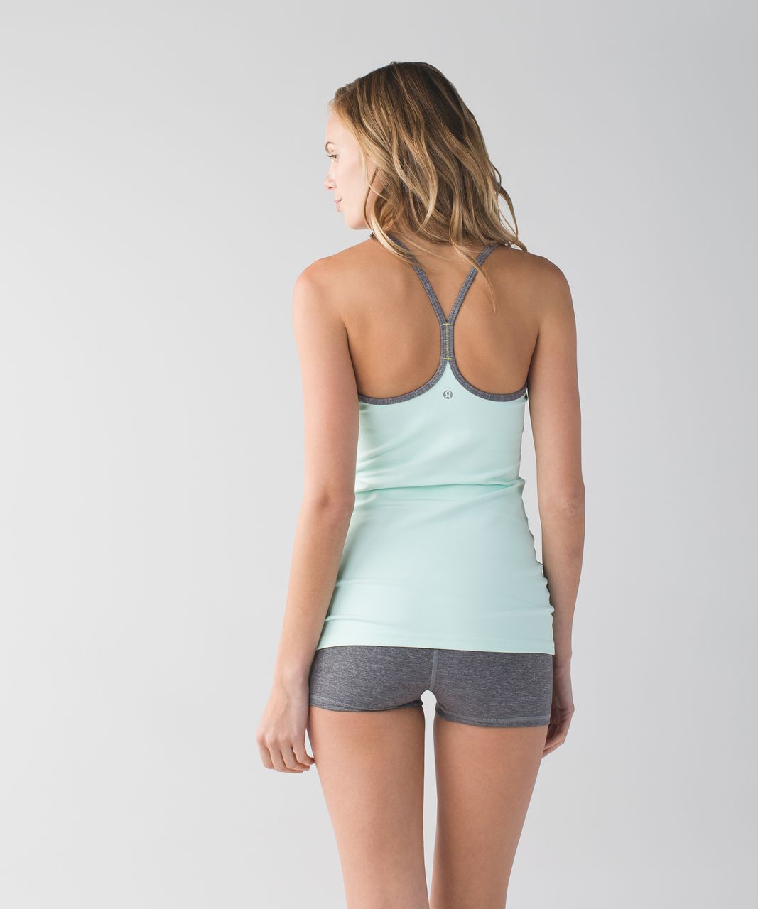 Lululemon Power Y Tank *Luon - Sea Mist / Heathered Slate