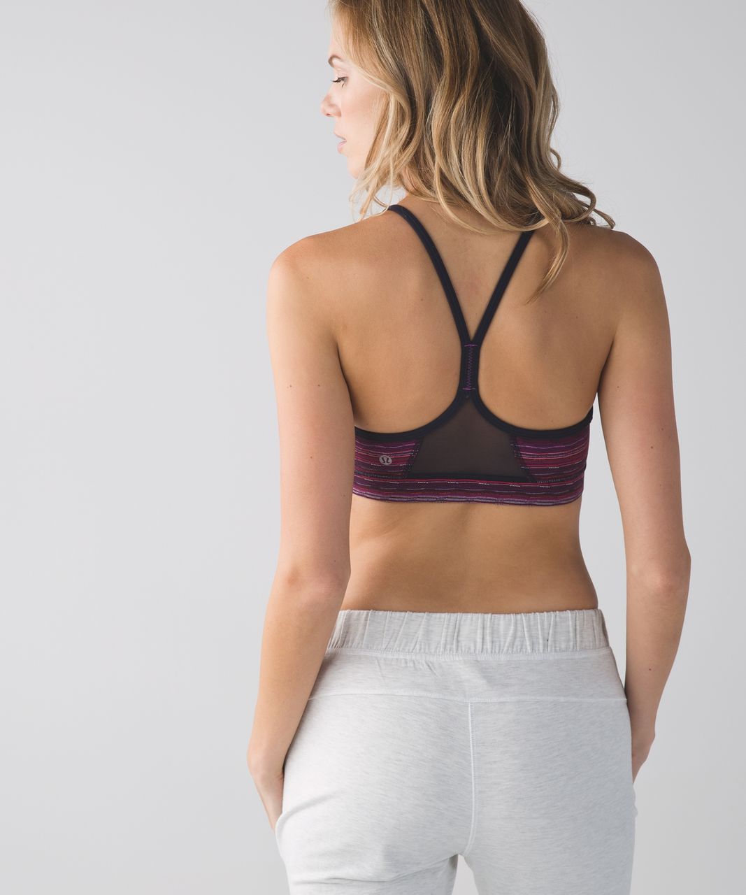 Lululemon Flow Y Bra IV - Space Dye Twist Regal Plum Alarming