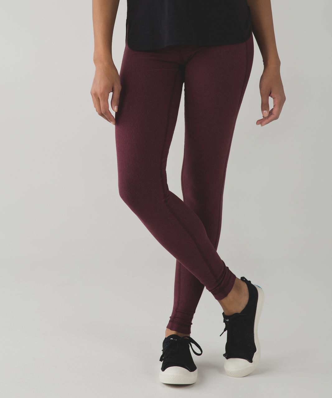 Lululemon Wunder Under Pant (Stripes) *Cotton - Wee Stripe Heathered Wine Berry Bordeaux Drama