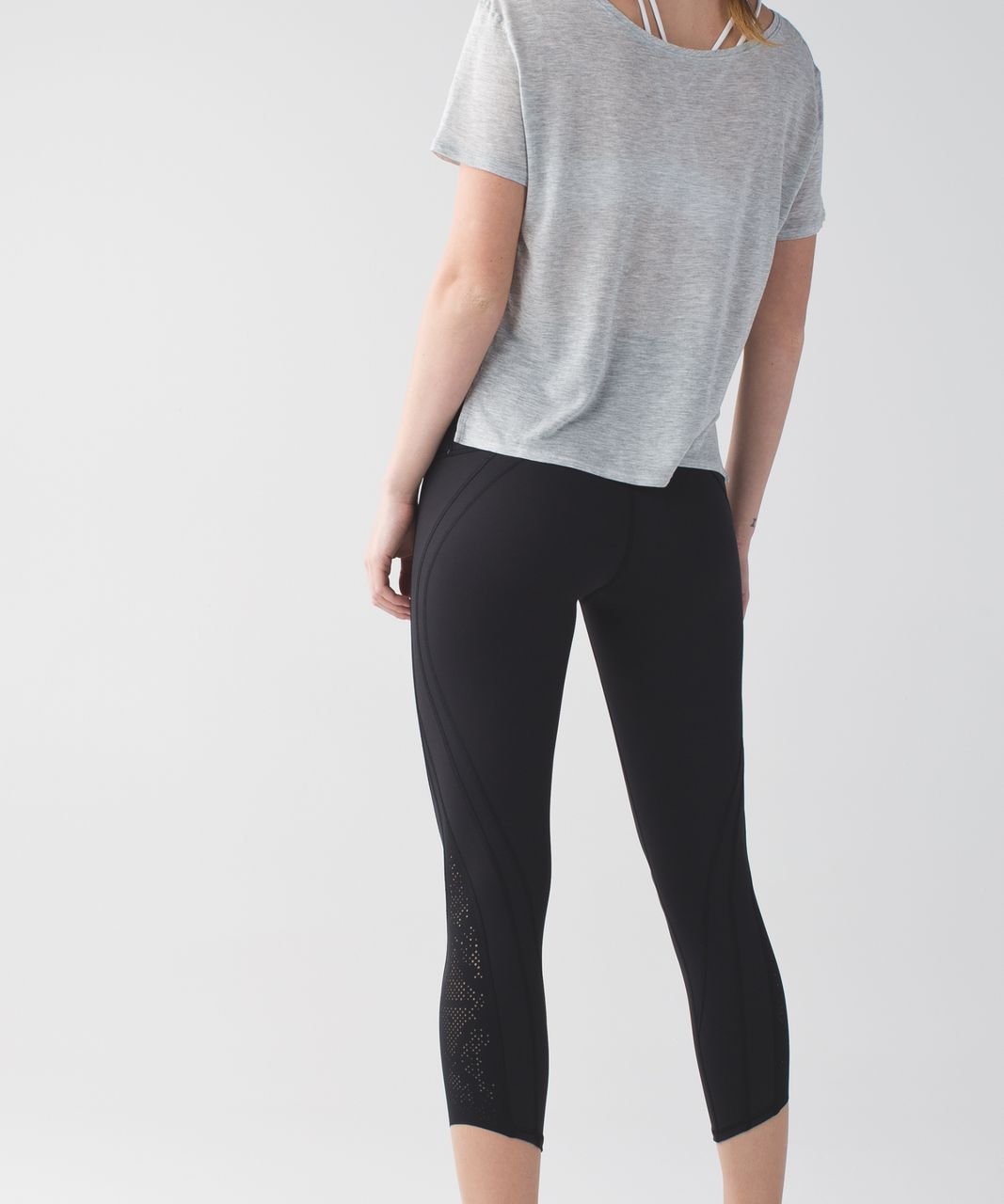 Lululemon Wunder Under Crop (Laser) *Full-On Luon - Black