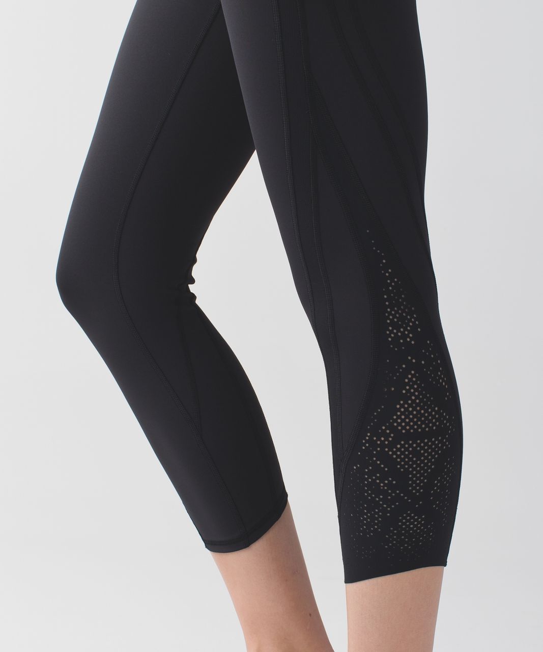 Lululemon Black Wunder Under Pants Leggings Luon  Leggings are not pants,  Cut leggings, Cropped black leggings