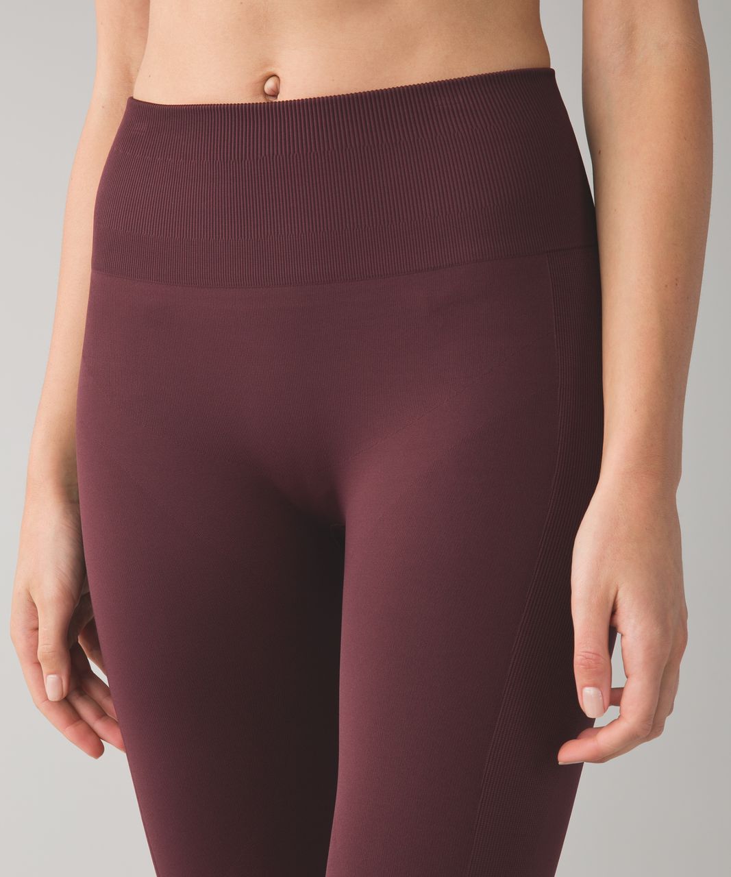 Lululemon Zone In Crop - Bordeaux Drama