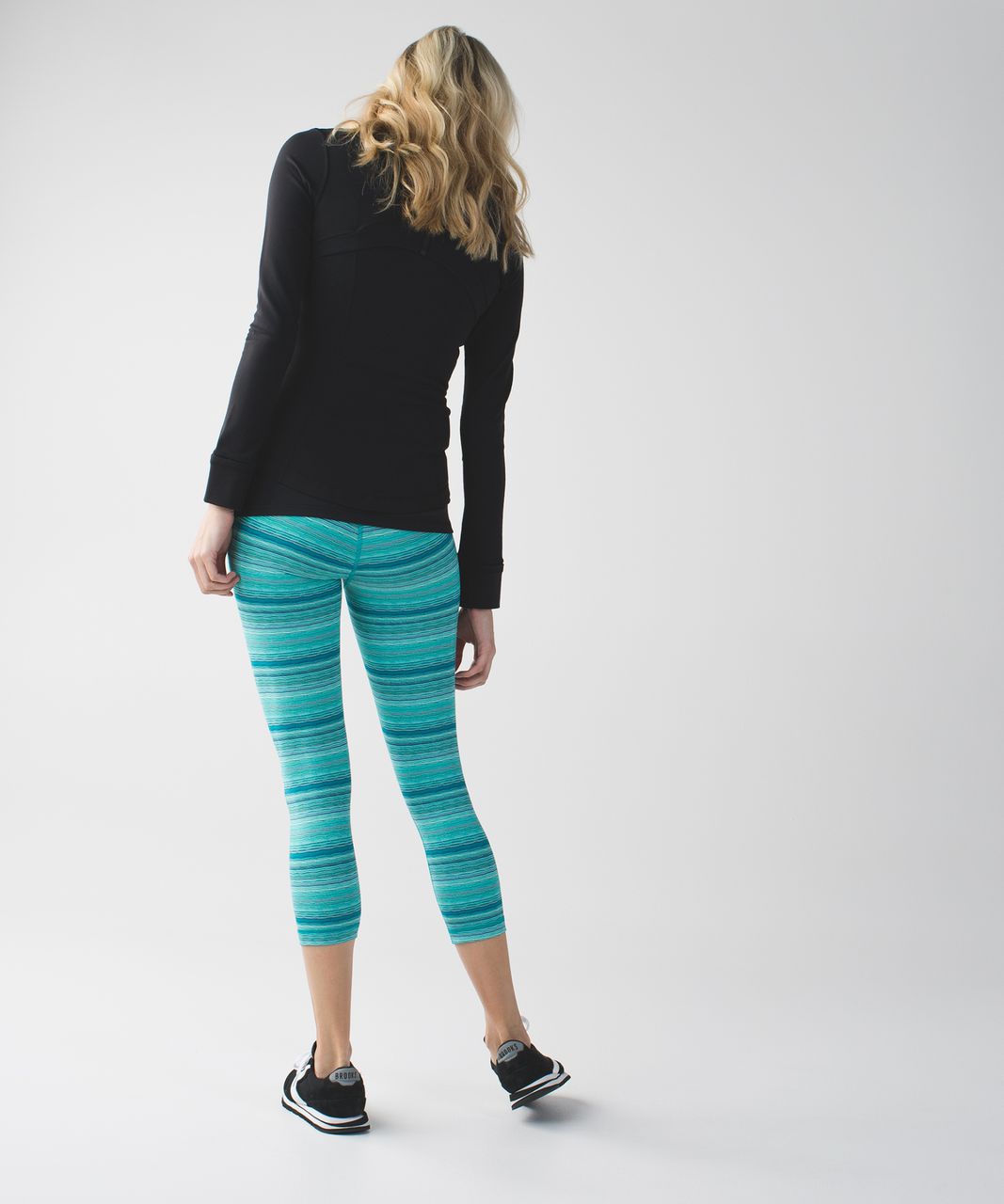 Lululemon Wunder Under Crop III *Luxtreme - Space Dye Twist Cosmic Teal Multi