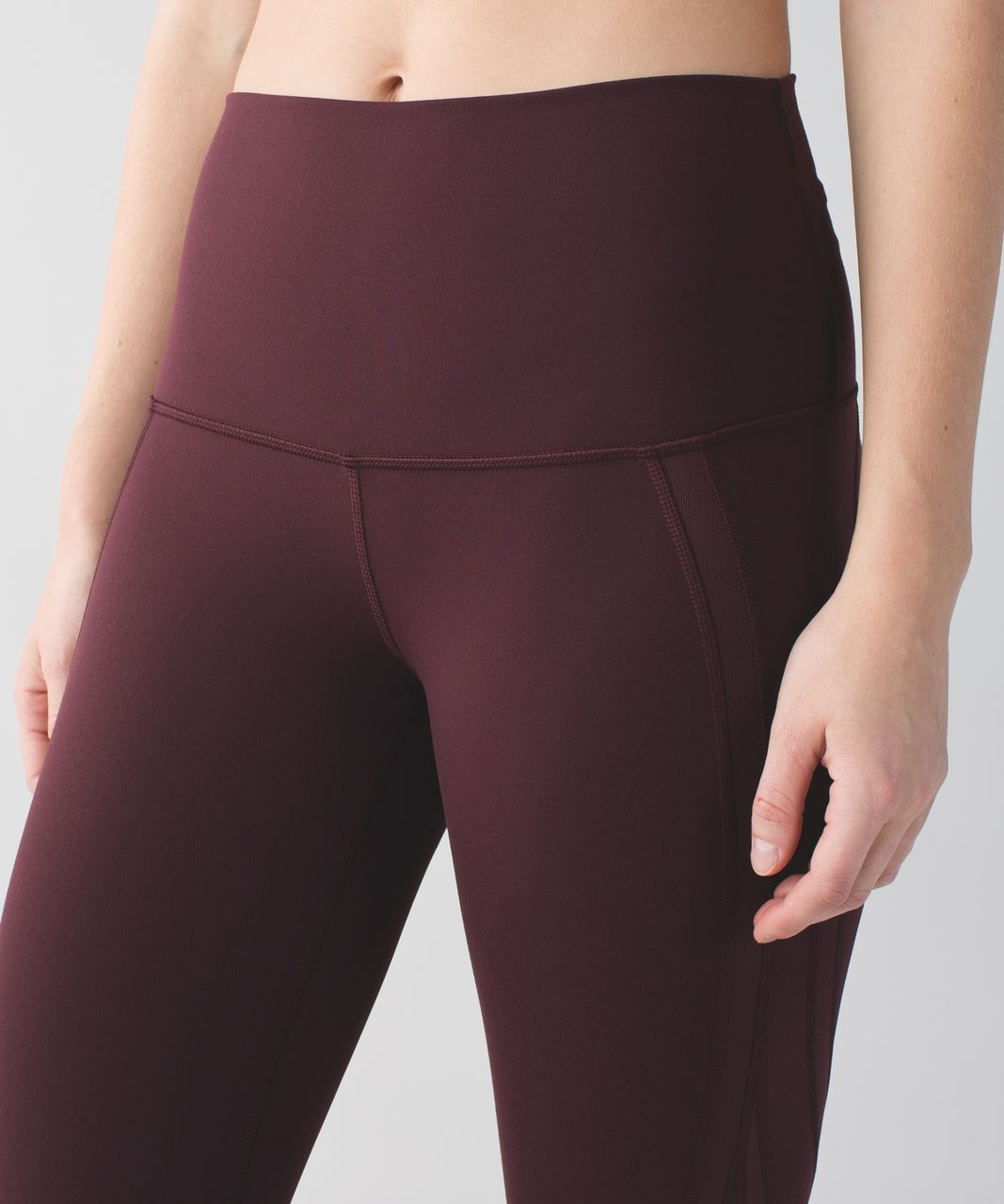 Lululemon Wunder Under Crop (Laser) *Full-On Luon - Bordeaux Drama