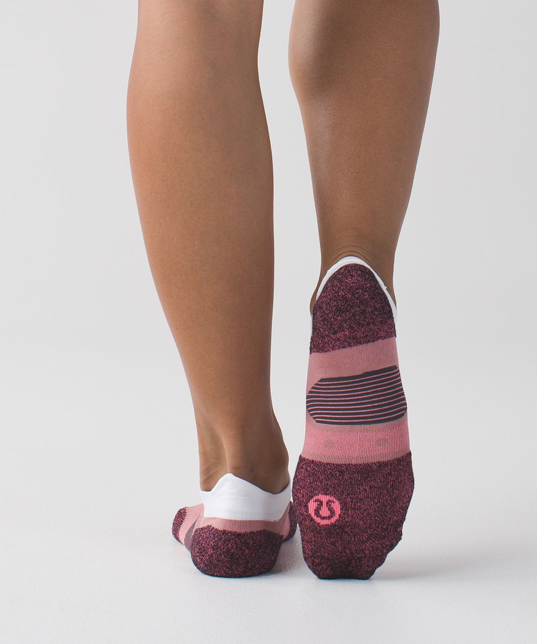 Lululemon Speed Sock *Silver - Chalky Rose / Flash Light / Black