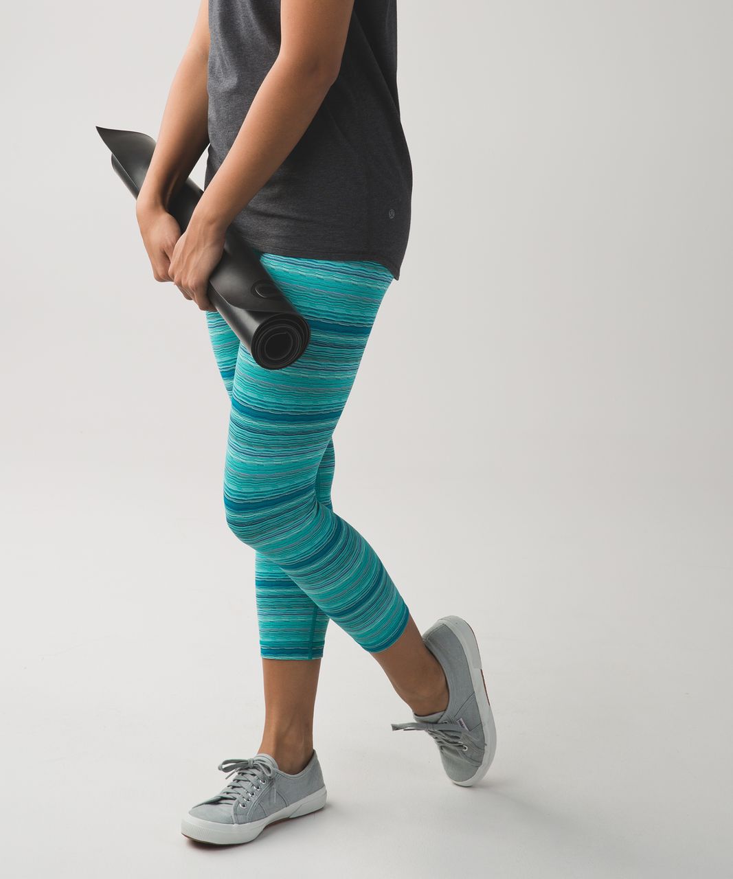 LULULEMON Wunder Under Crop (Hi-Rise) Space Dye Twist Sapphire