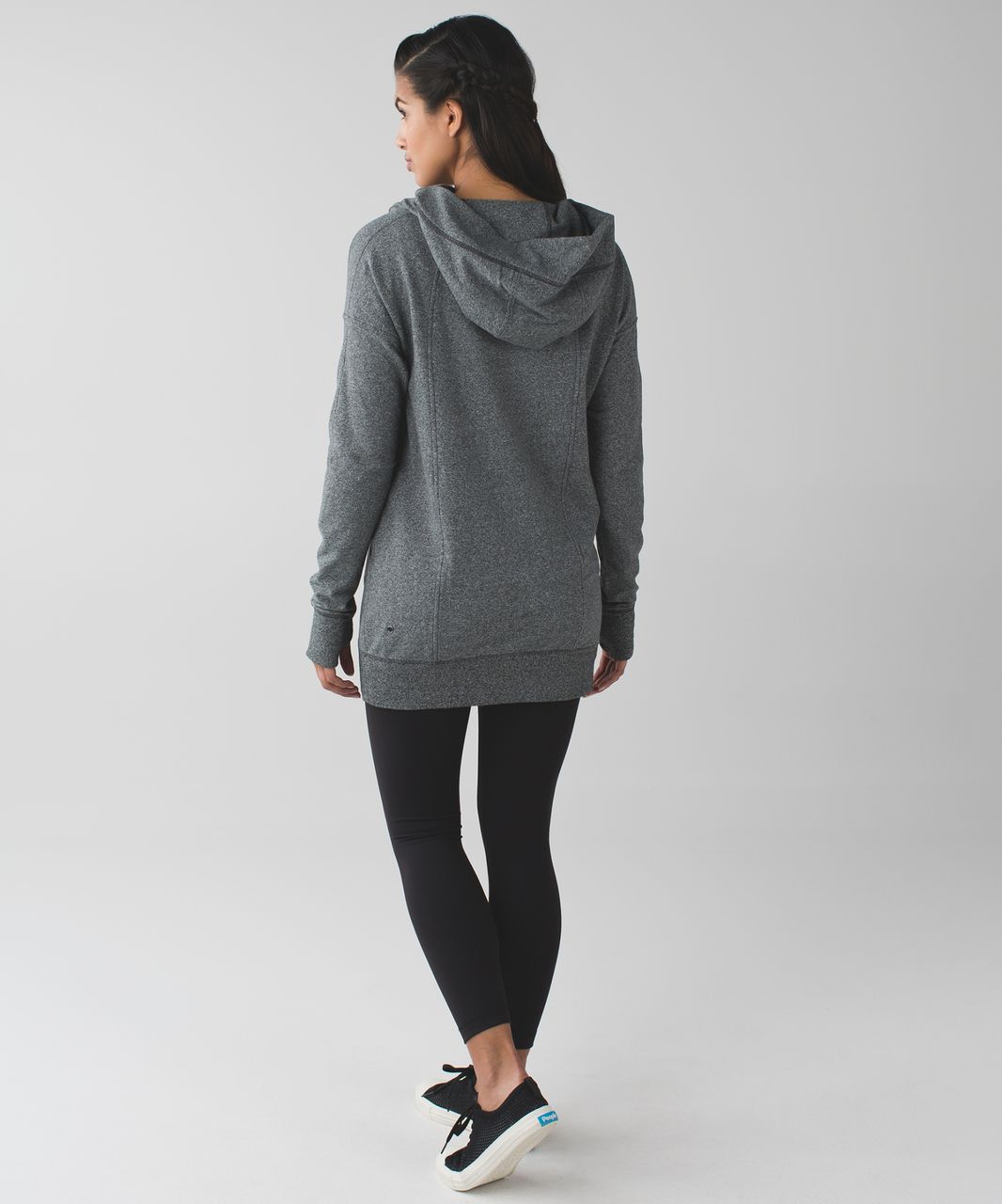 Lululemon Wrap Up Jacket - Heathered Speckled Black - lulu fanatics