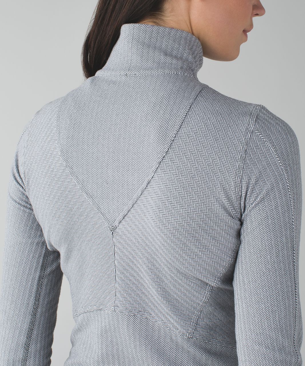 Lululemon Kanto Catch Me 1/2 Zip - Heathered Herringbone Heathered White  Slate - lulu fanatics