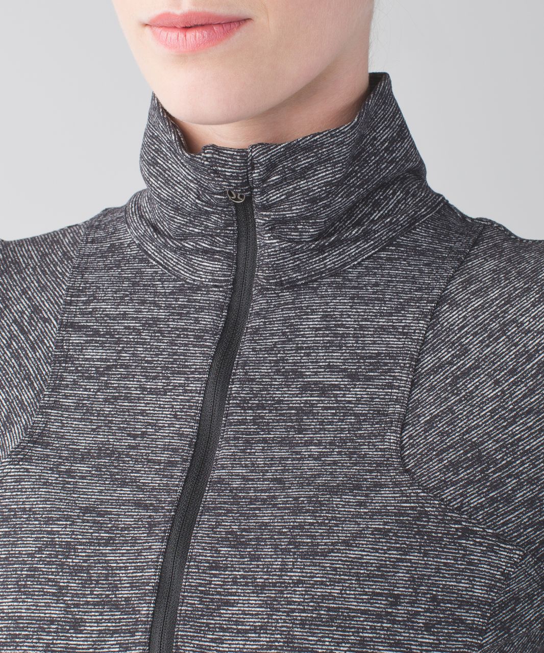 Lululemon Kanto Catch Me 1/2 Zip - Wee Stripe Black Heathered Black