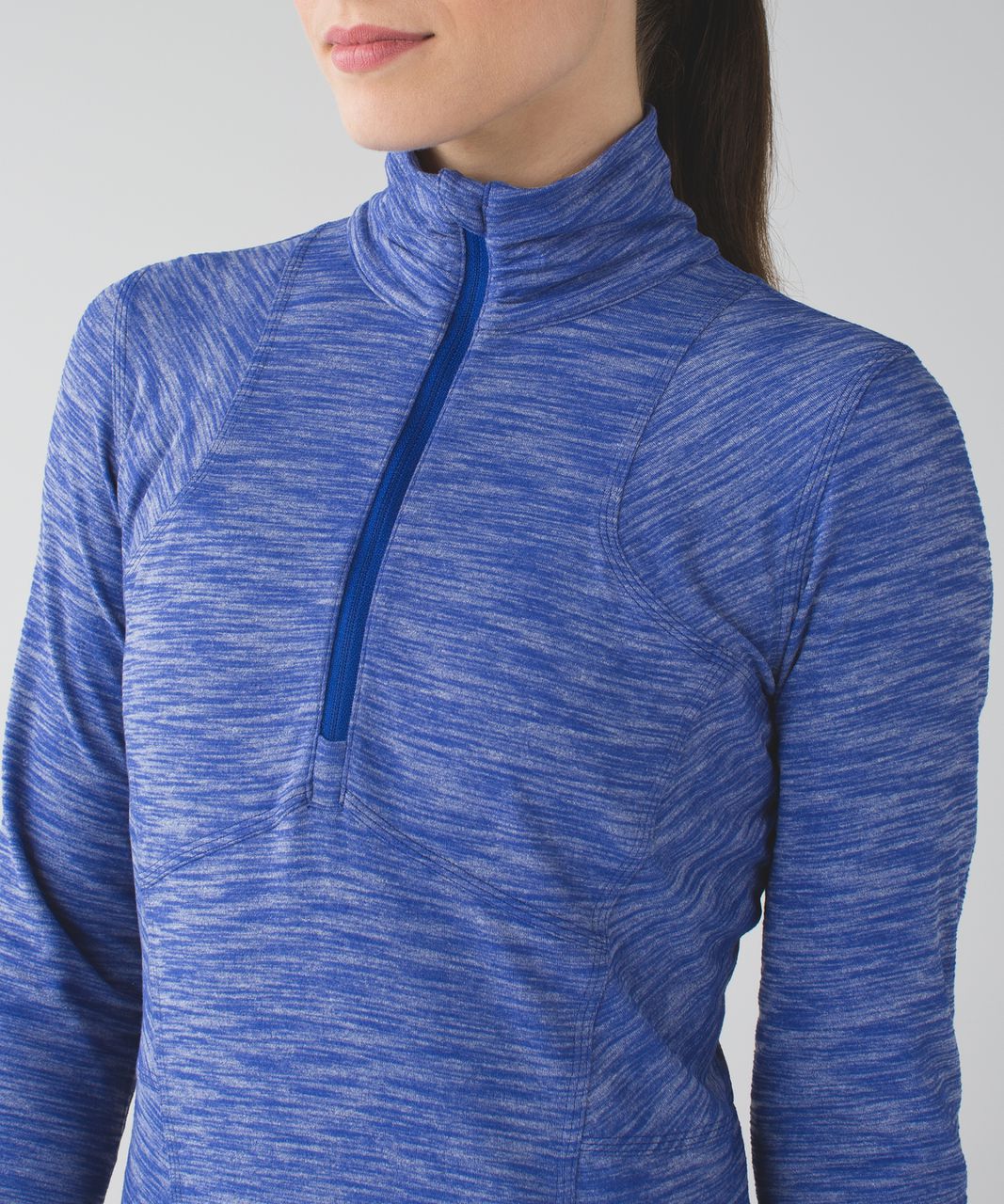 Lululemon Kanto Catch Me 1/2 Zip - Heathered Sapphire Blue