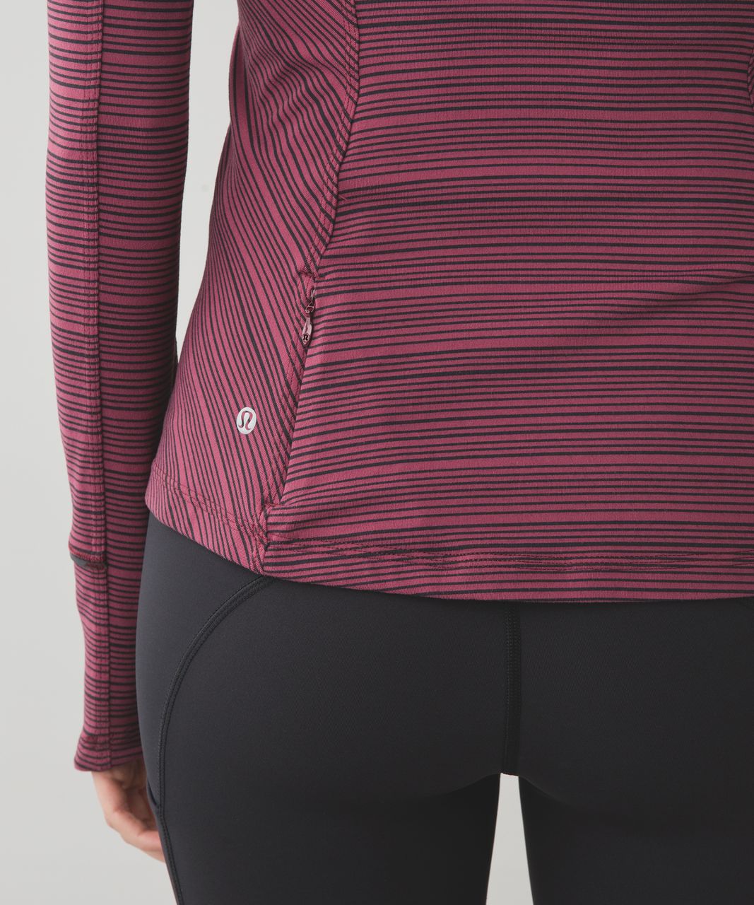 Lululemon Kanto Catch Me Long Sleeve - Kanto Stripe Wine Berry Black ...