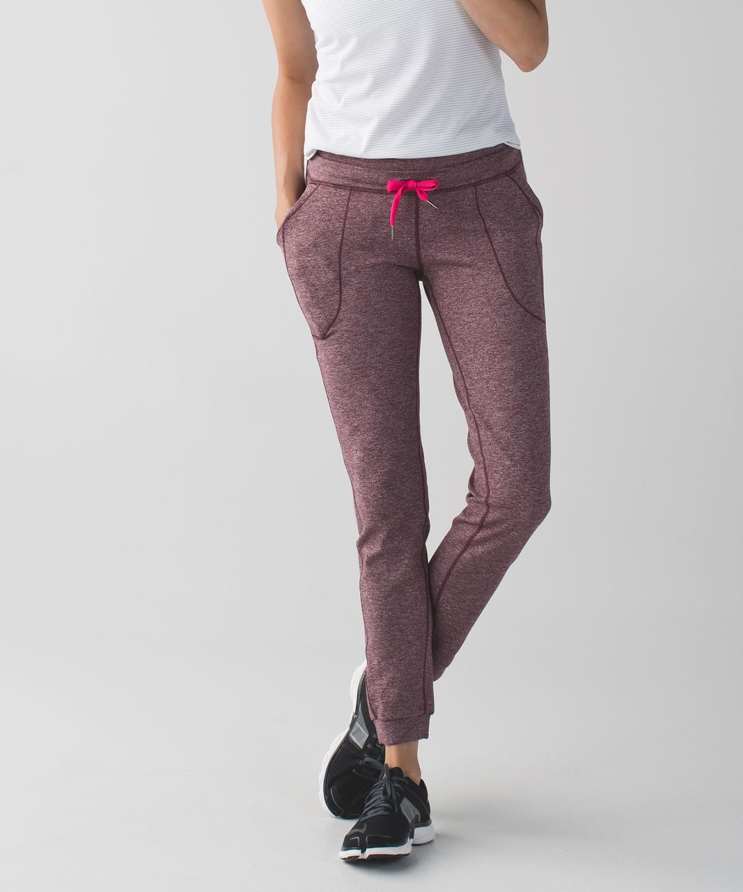 EUC Lululemon Heathered Bordeaux Drama High Times Pant High Rise 8