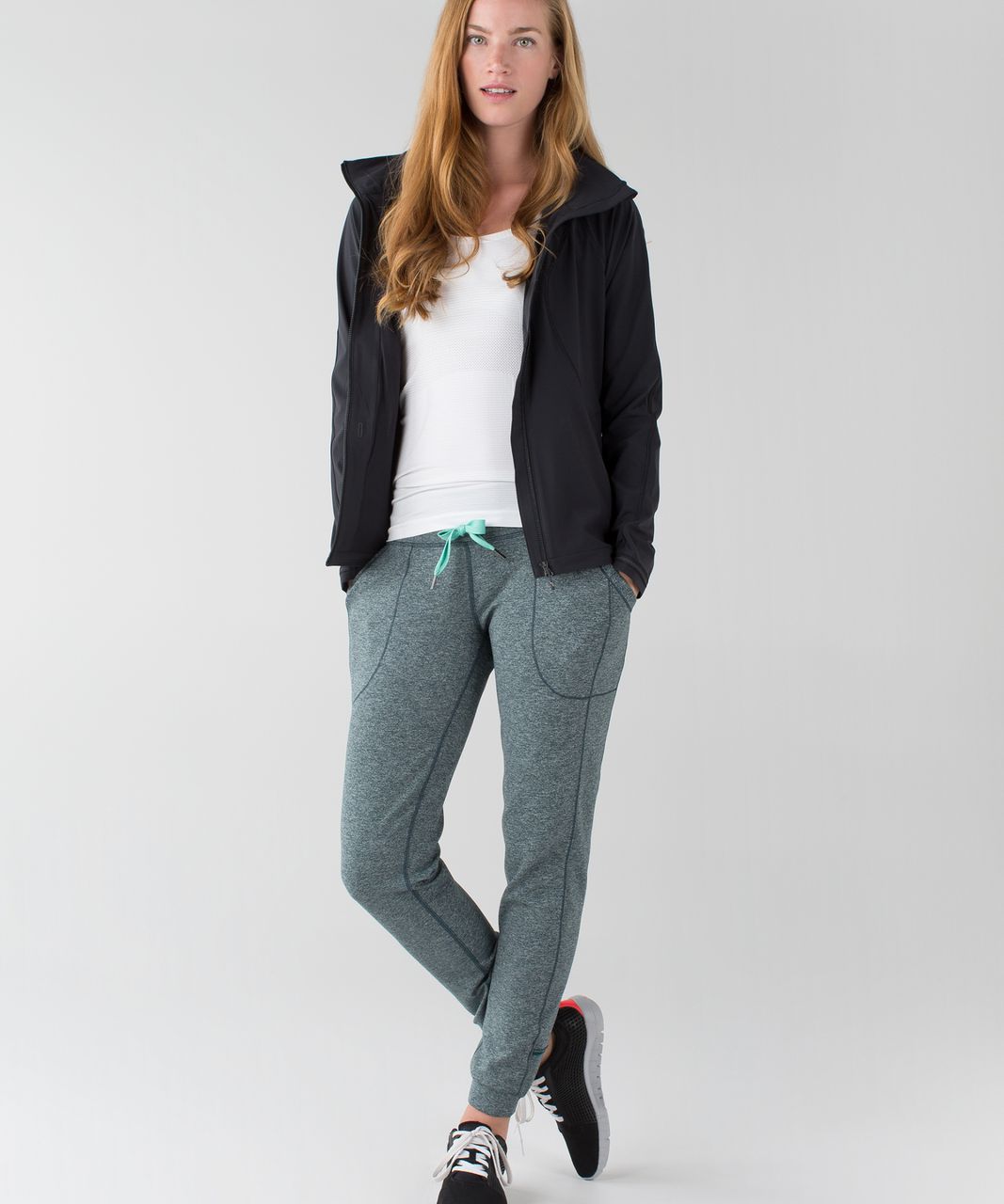 Lululemon Base Runner Pant III - Heathered Dark Fuel / Menthol