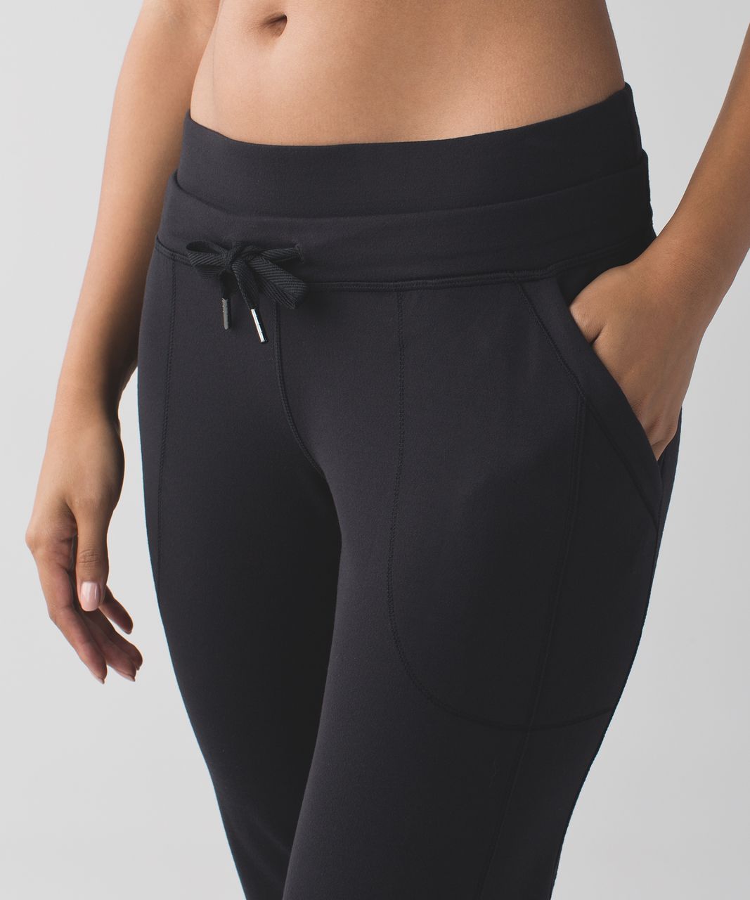 Lululemon Base Runner Pant III - Black / Mini Pop Stripe Black Heathered Slate