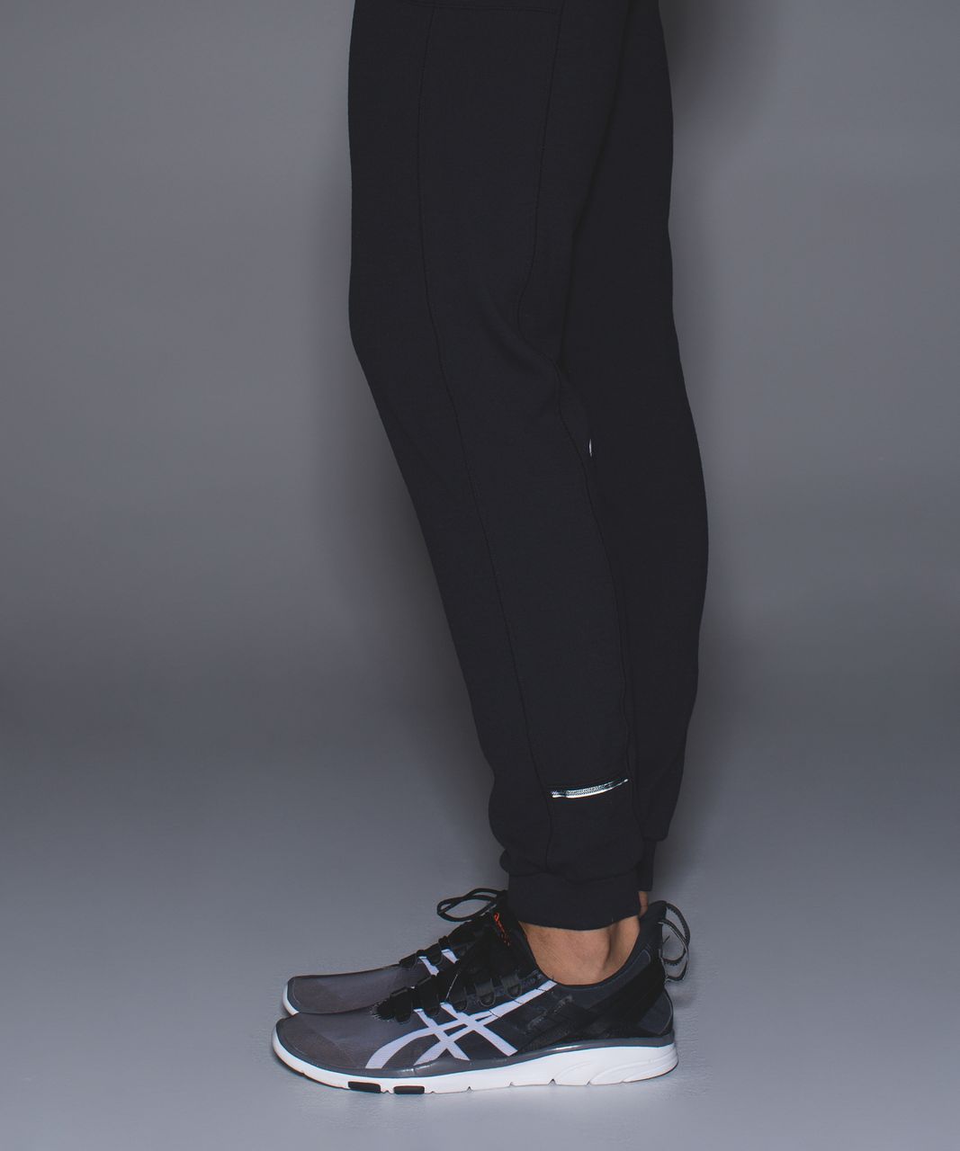 Lululemon Base Runner Pant III - Black / Mini Pop Stripe Black Heathered Slate