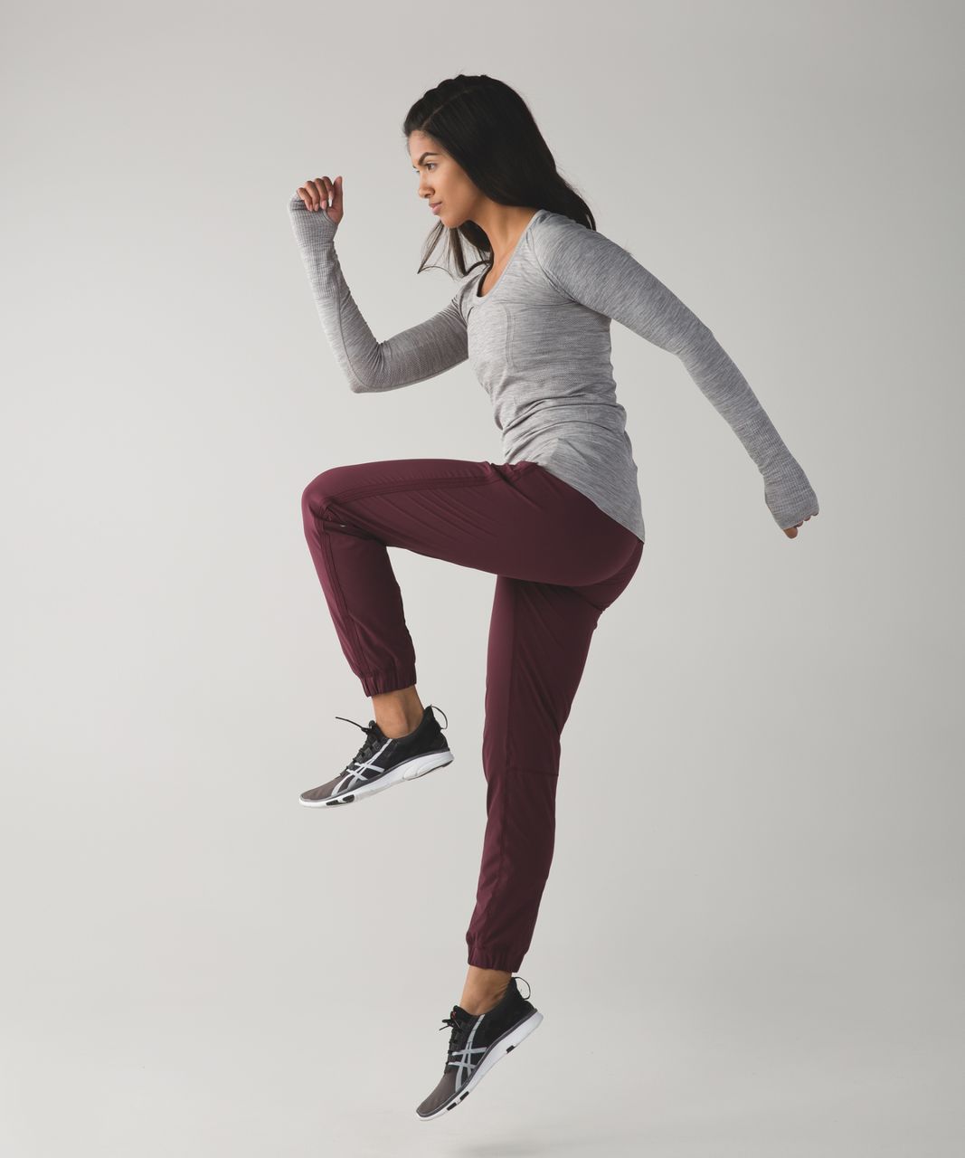 Lululemon Track To Reality Pant III - Bordeaux Drama / Black