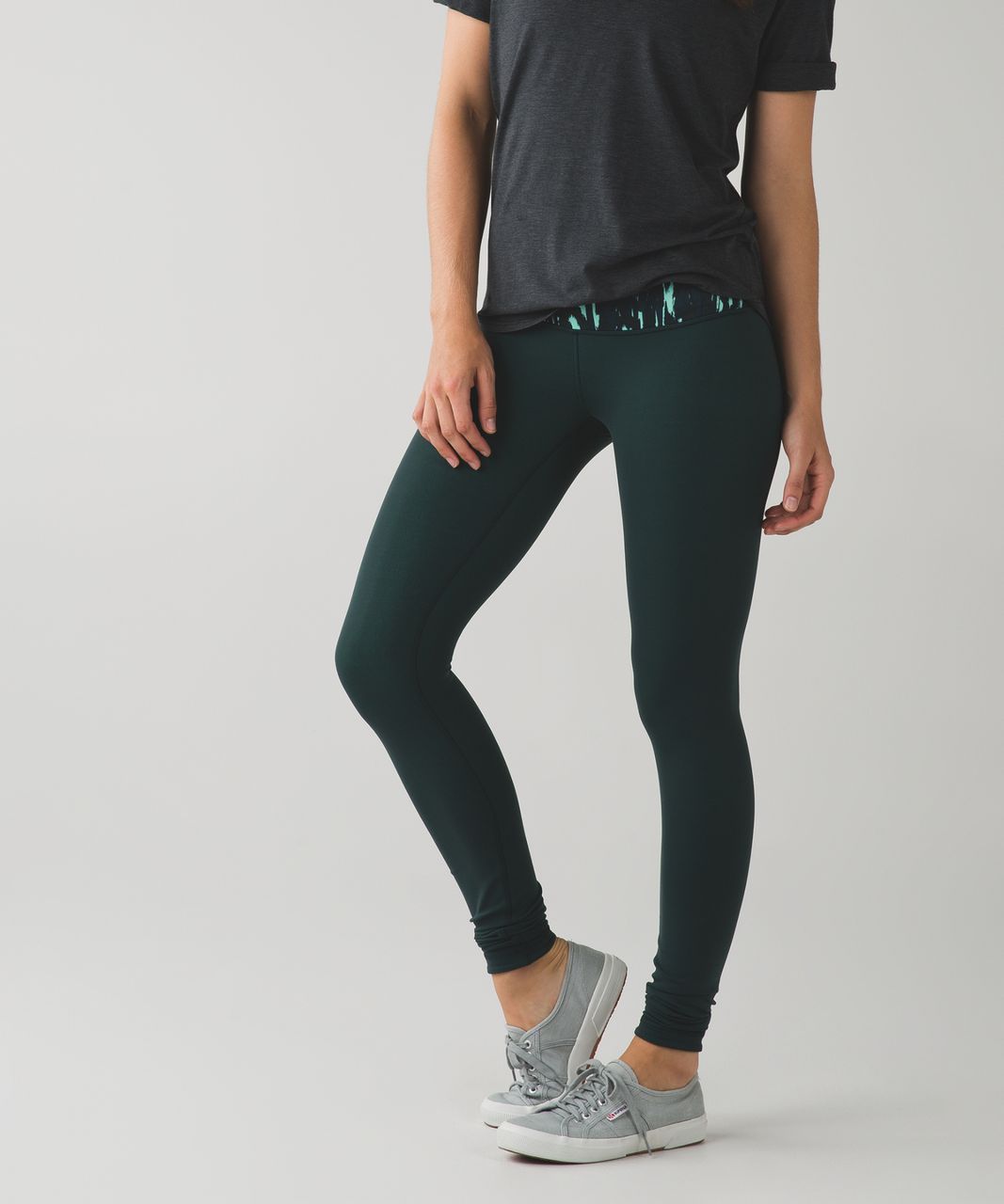 Lululemon Wunder Under Pant III (Reversible) - Dark Fuel / Menthol