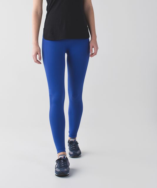 lululemon athletica, Pants & Jumpsuits, Lululemon Zone In Tight Leggings  With Reflective And Mesh Details In Blue Cast