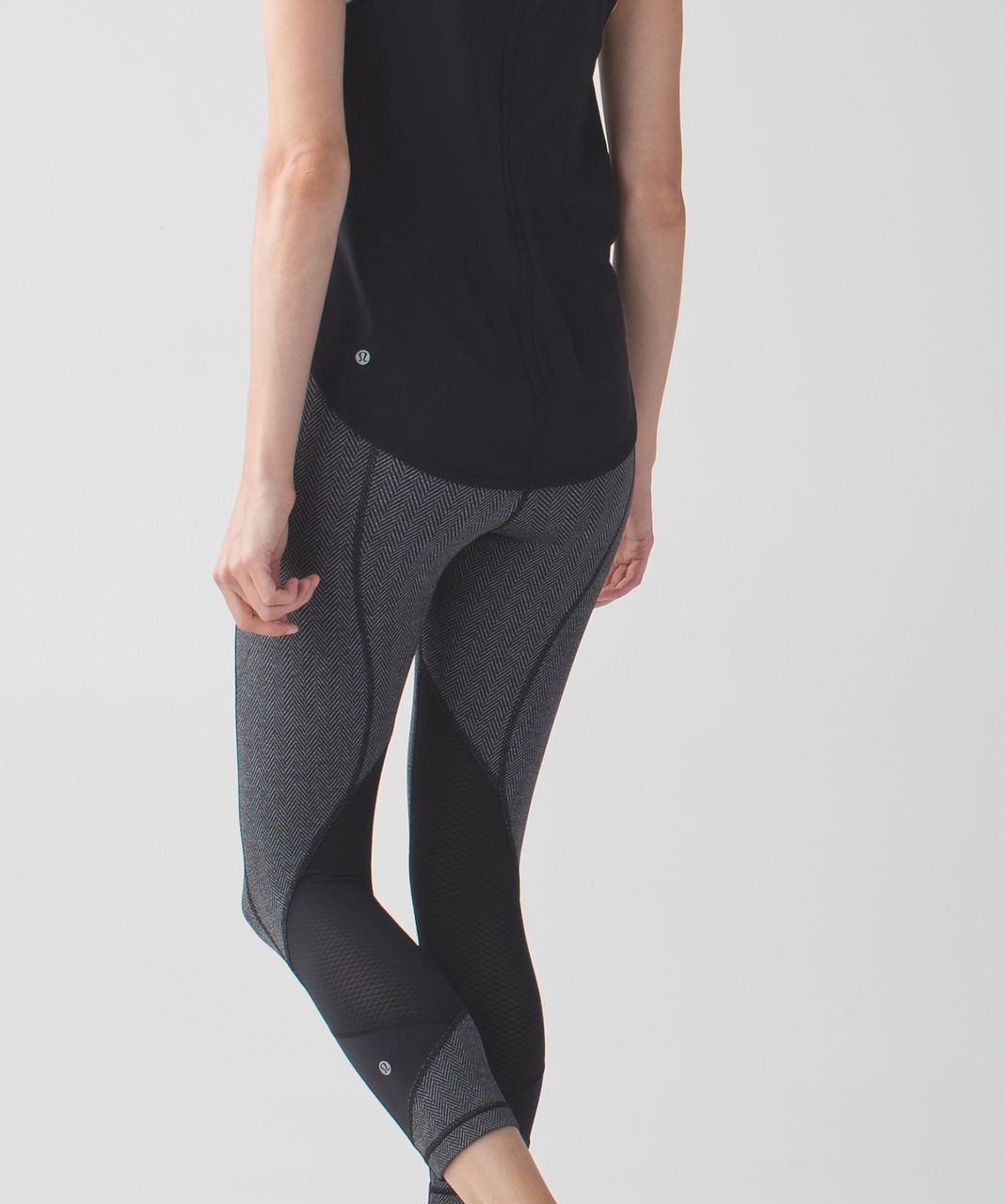 NWT Lululemon Pace Rival HR Crop Legging 22 Size 6 Heathered Black  Luxtreme